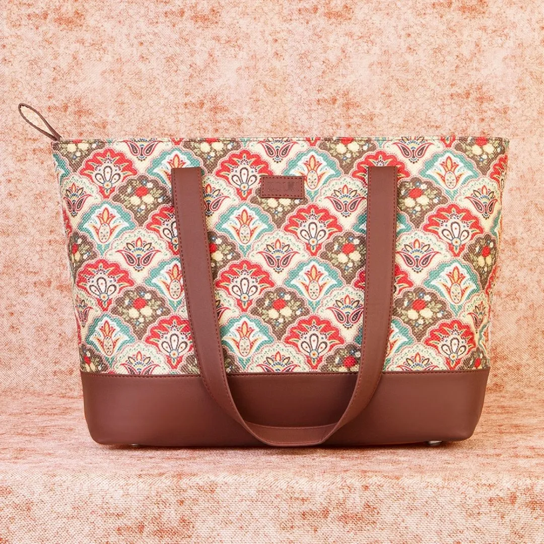 Mughal Art Multicolor & Bidri Kaiser - Shoulder Tote Bag & Sling Bag Combo