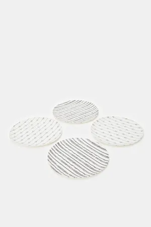Multicolour Bamboo Dessert Plate Set (4 Piece)
