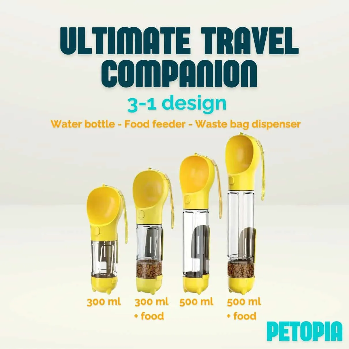 Multifunctional dog water bottle