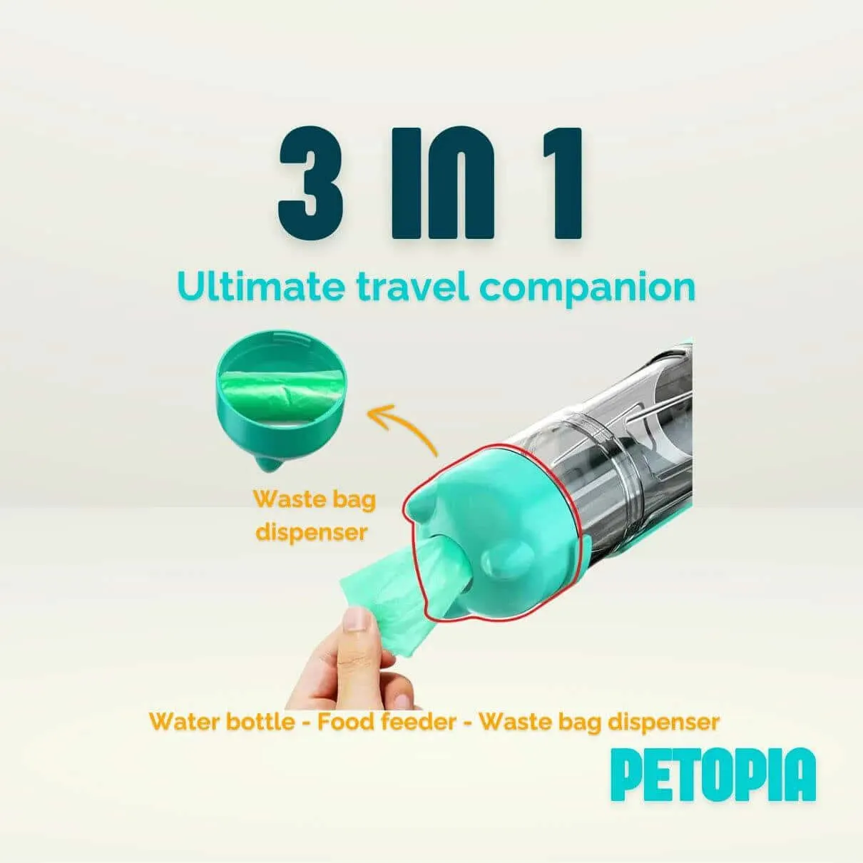 Multifunctional dog water bottle
