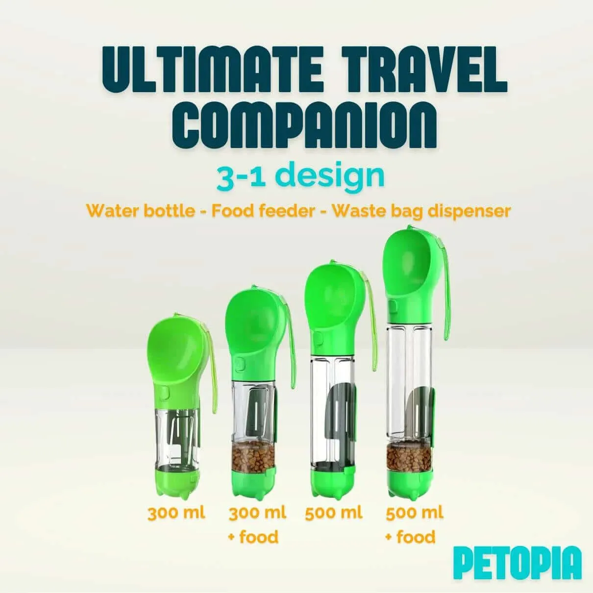 Multifunctional dog water bottle