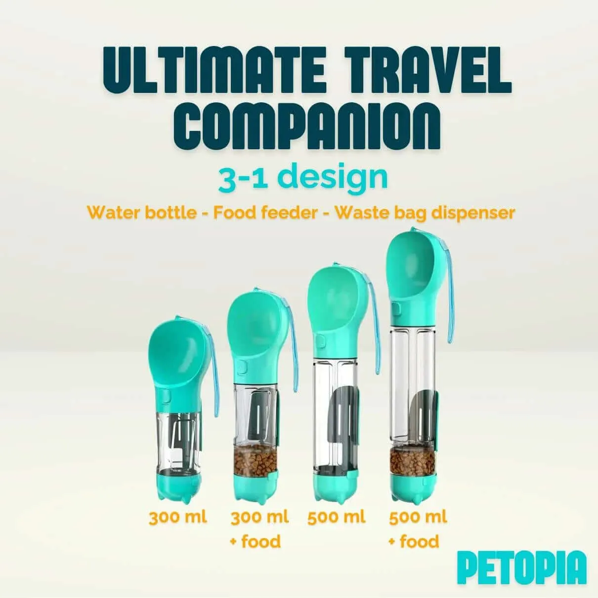 Multifunctional dog water bottle