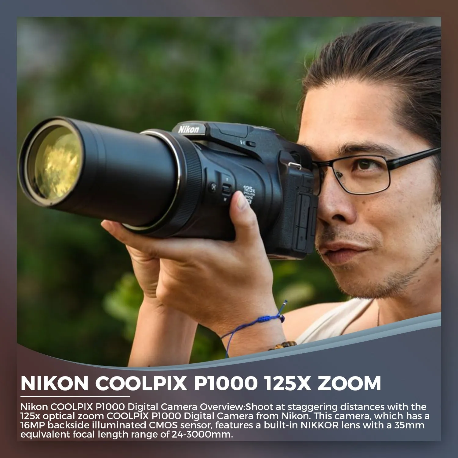 Nikon COOLPIX P1000 125x Zoom Digital Camera (26522)   64GB SD Card   Bag (Intl)