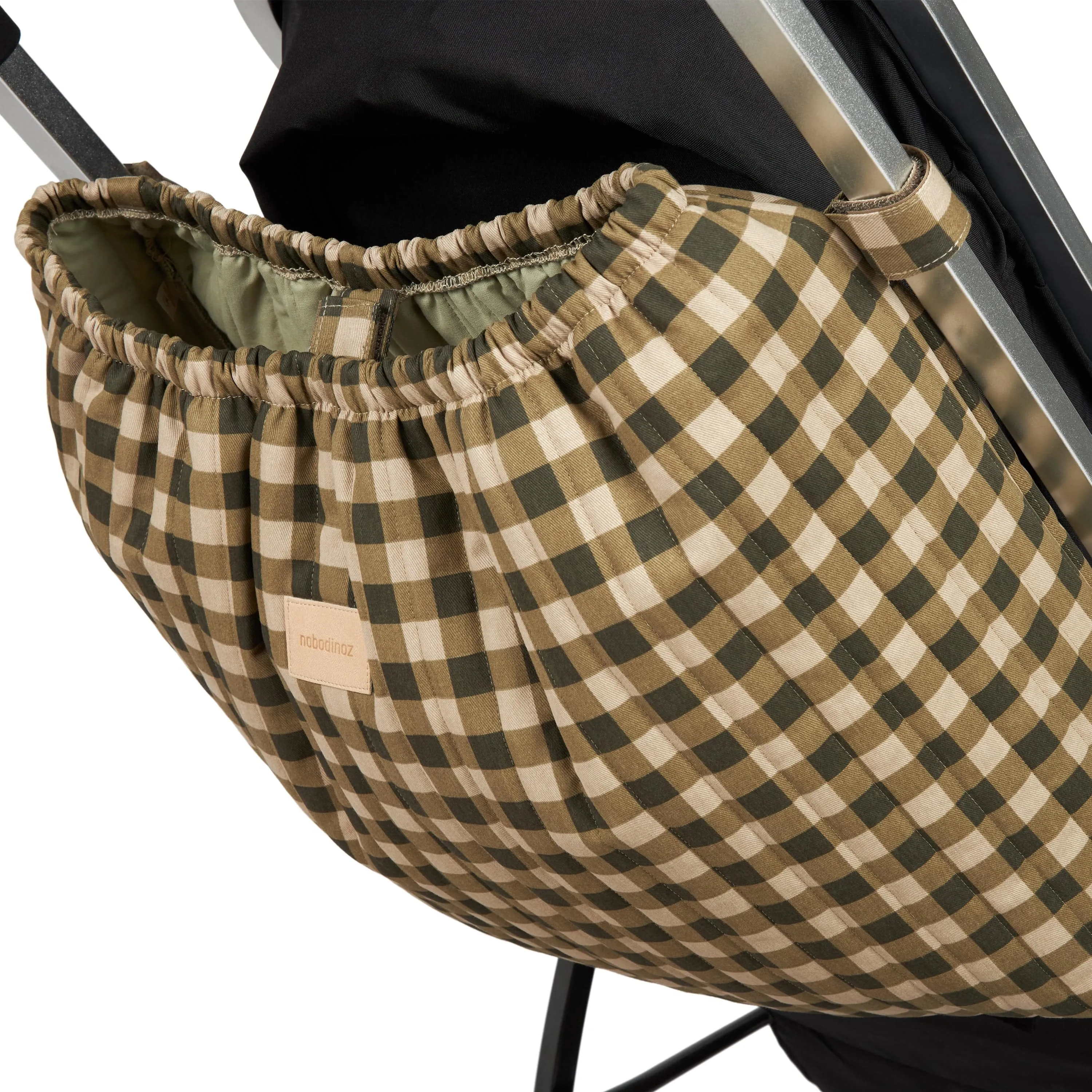 Nobodinoz Hyde Park Storage Stroller Bag (Green Check)