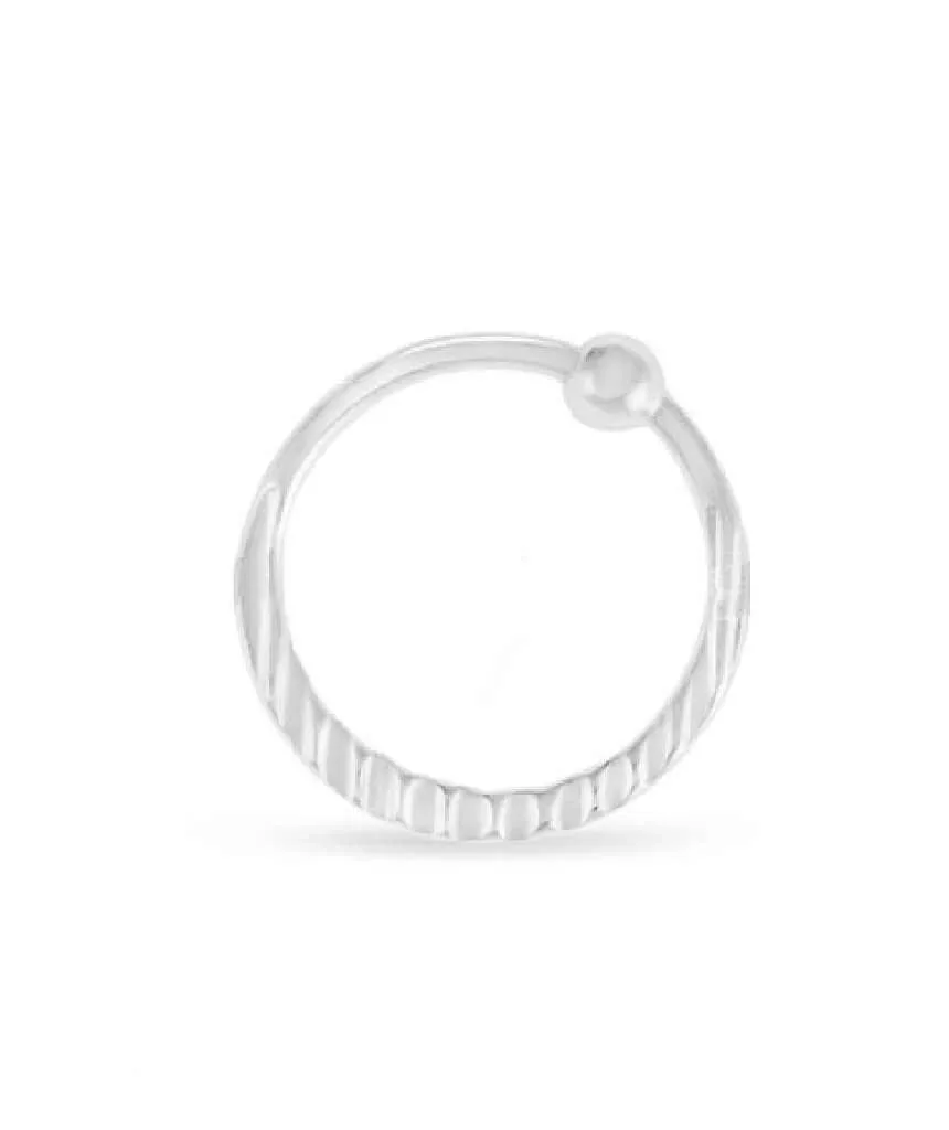Nose Ring with Hammered Cut