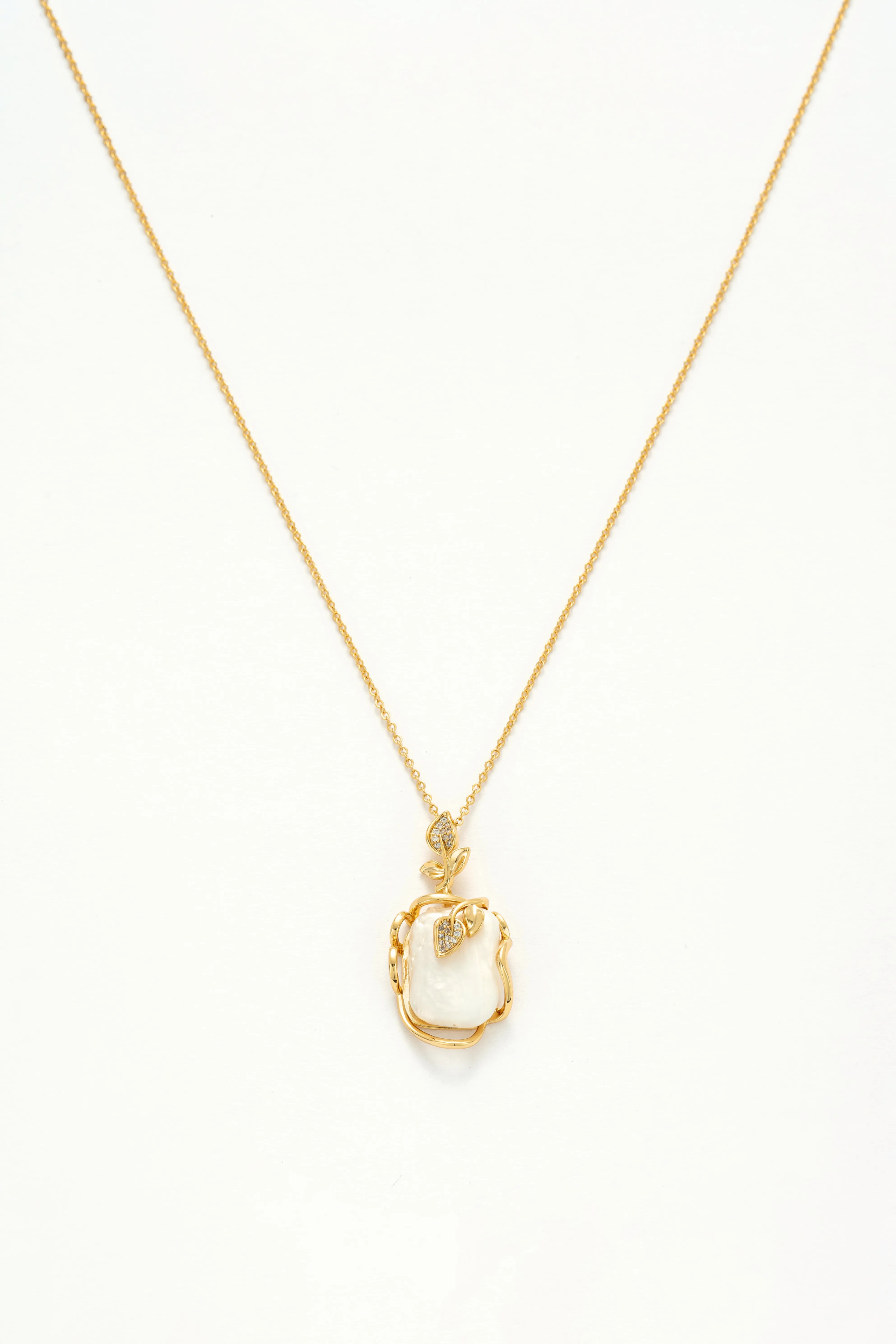 Ornate Vine Baroque Pearl Necklace