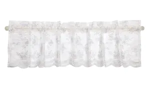 Ornate Vintage Boutique Lace Pattern Decorative Window Treatment Rod Pocket Curtain Straight Valance