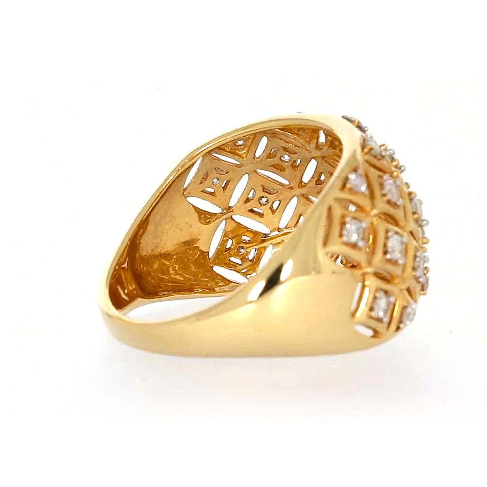 Paris 14ct Yellow Gold Round Brilliant Cut 1/2 CARAT tw of Diamonds Ring