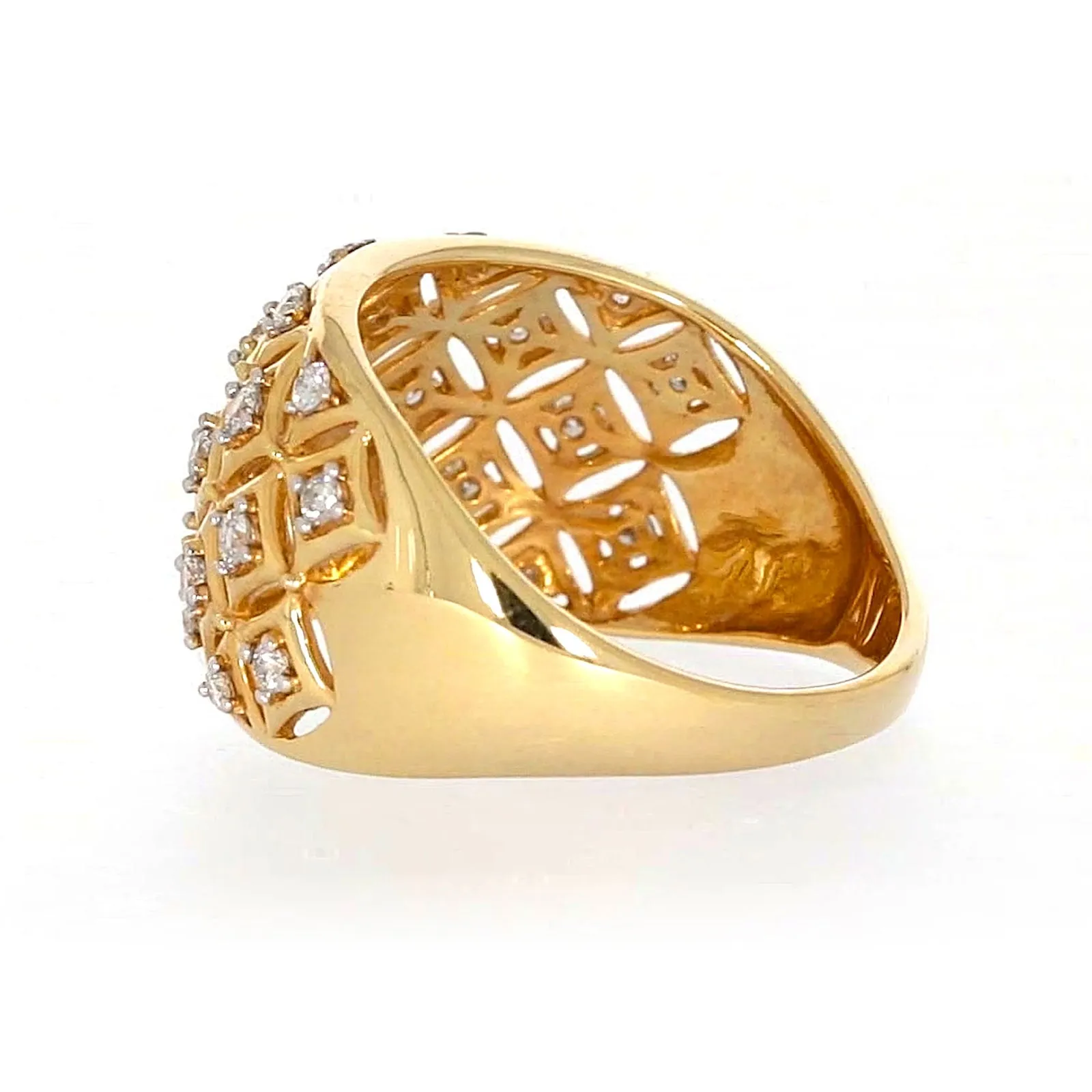 Paris 14ct Yellow Gold Round Brilliant Cut 1/2 CARAT tw of Diamonds Ring