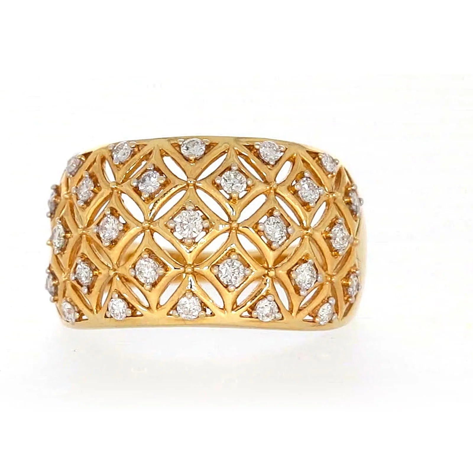 Paris 14ct Yellow Gold Round Brilliant Cut 1/2 CARAT tw of Diamonds Ring