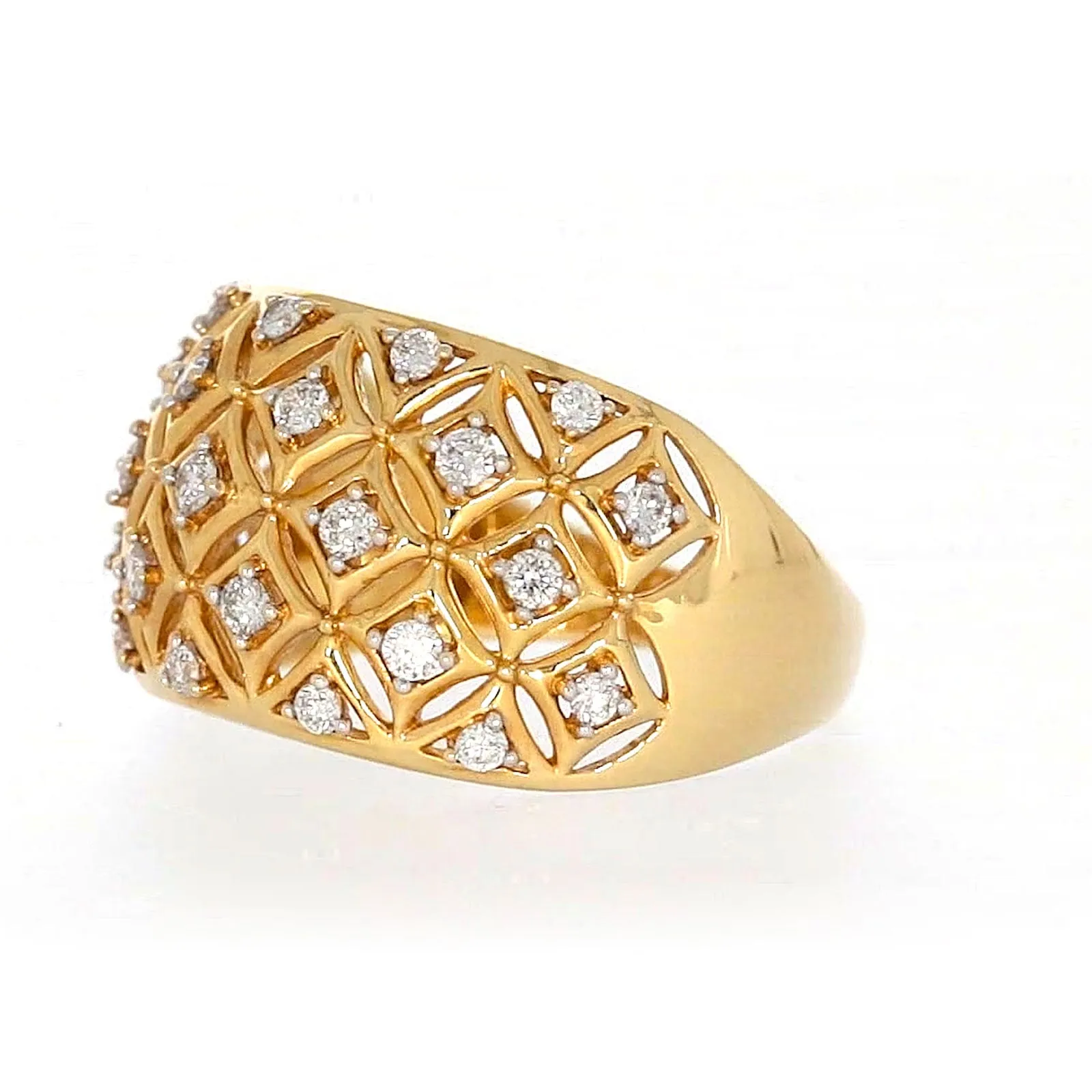 Paris 14ct Yellow Gold Round Brilliant Cut 1/2 CARAT tw of Diamonds Ring