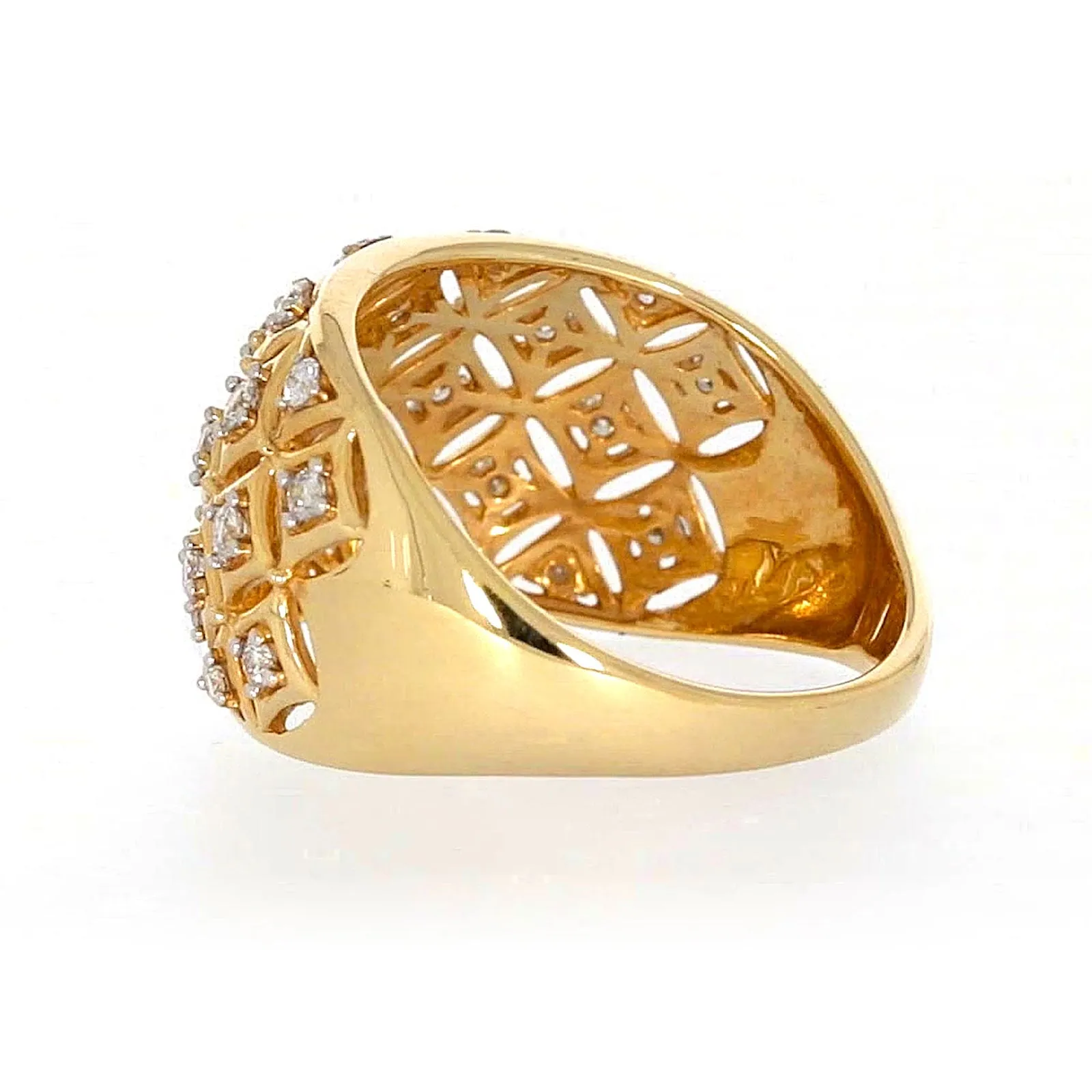 Paris 14ct Yellow Gold Round Brilliant Cut 1/2 CARAT tw of Diamonds Ring