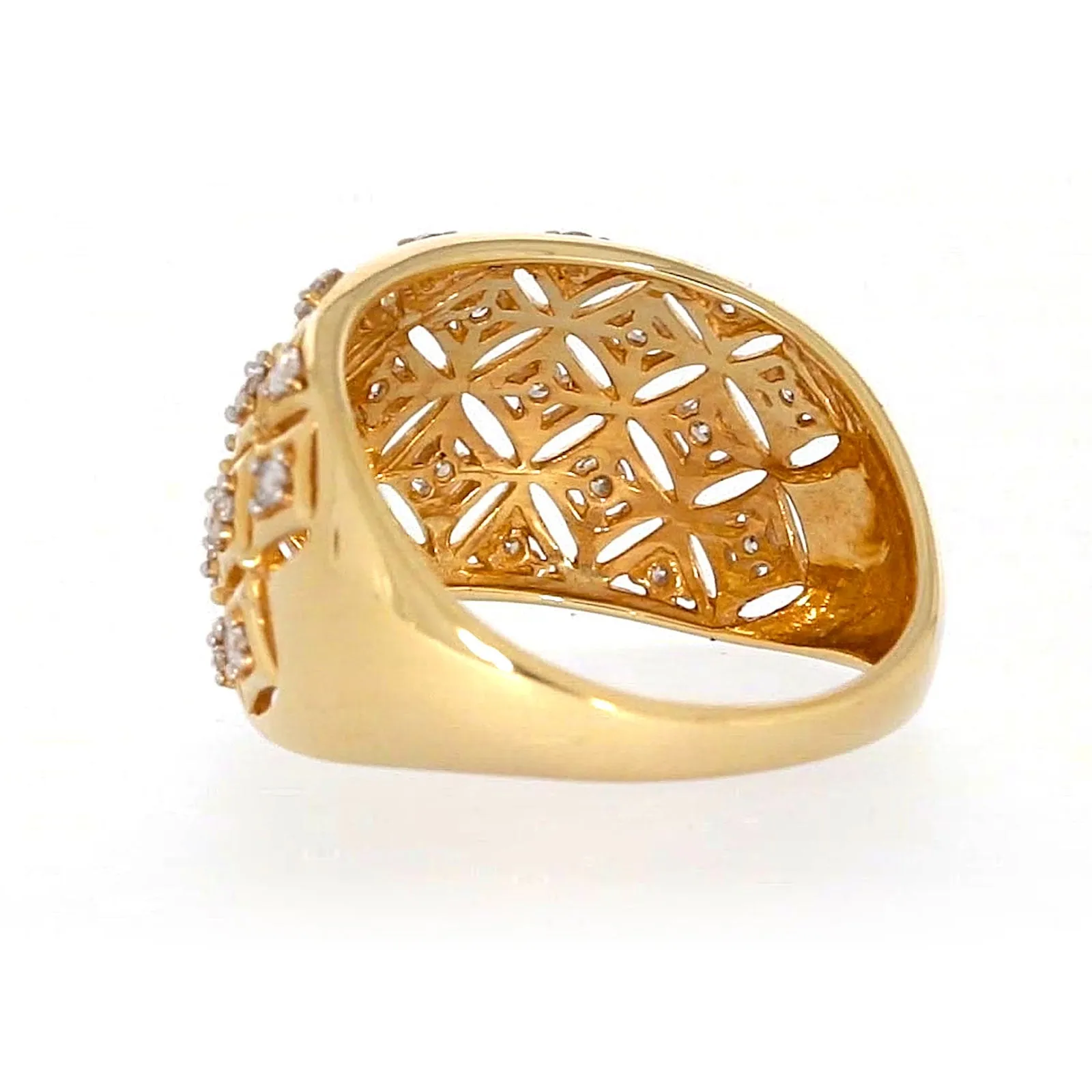 Paris 14ct Yellow Gold Round Brilliant Cut 1/2 CARAT tw of Diamonds Ring