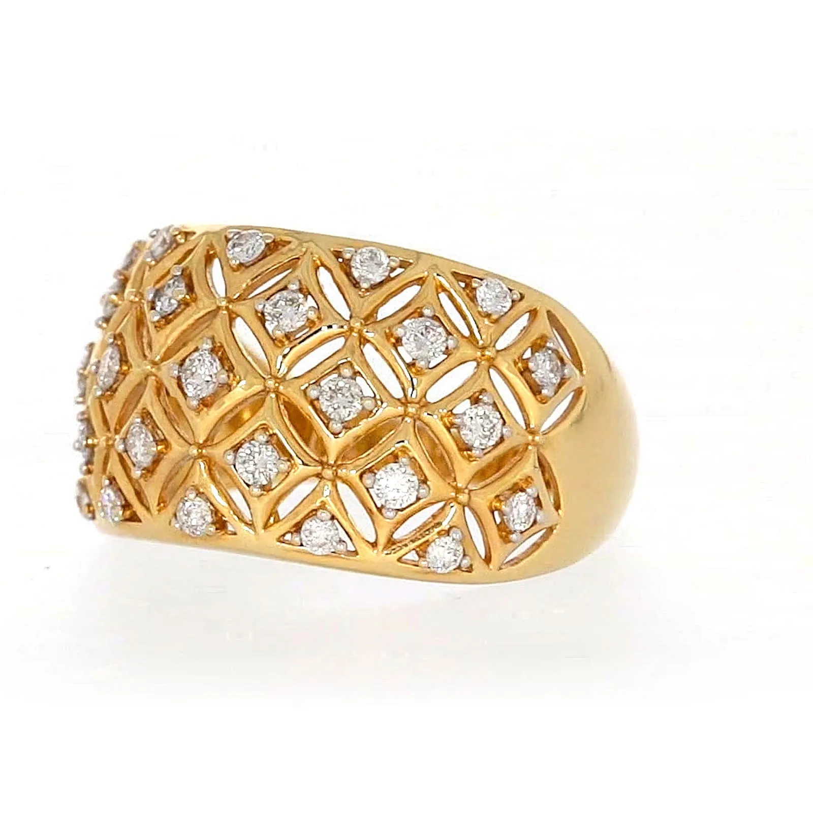 Paris 14ct Yellow Gold Round Brilliant Cut 1/2 CARAT tw of Diamonds Ring