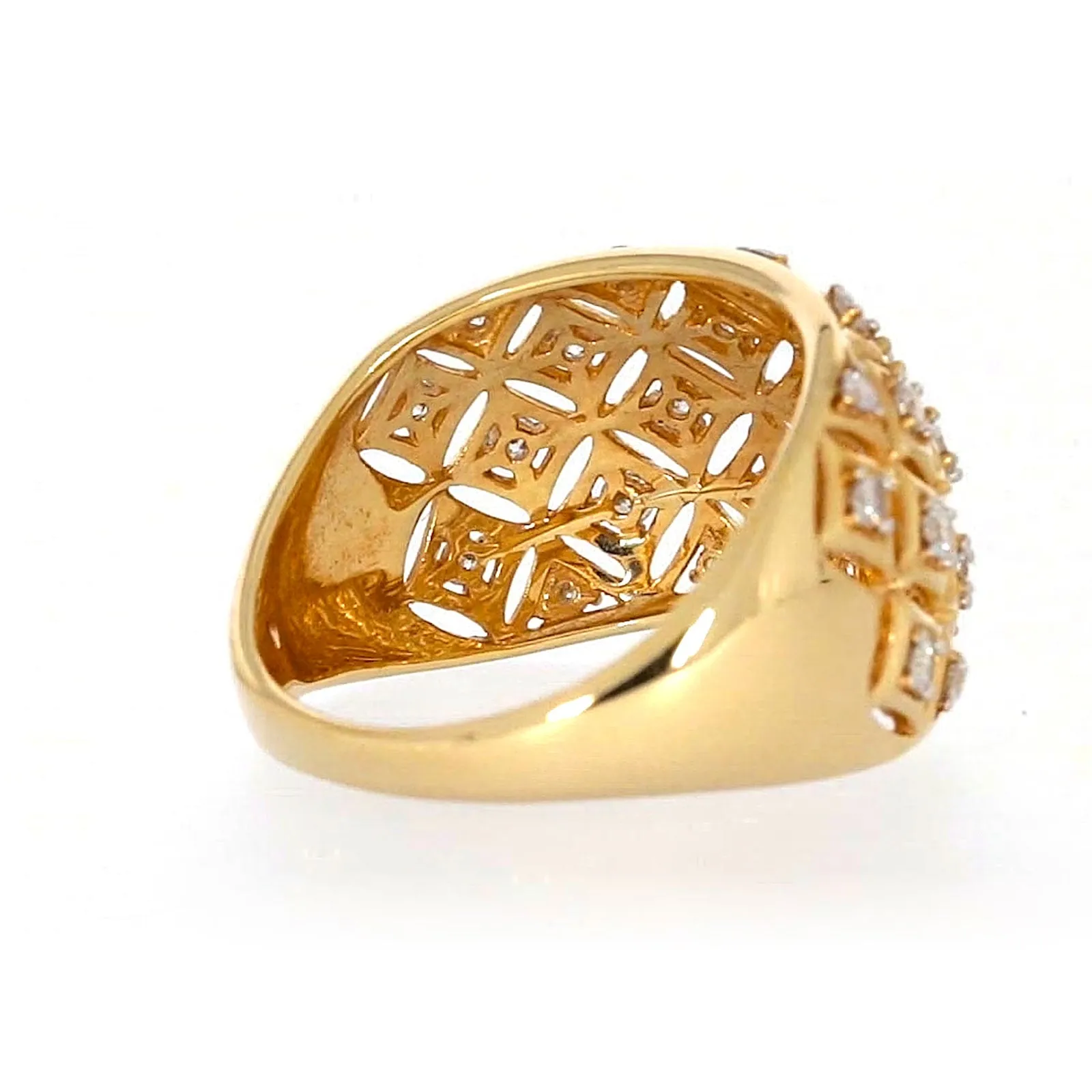 Paris 14ct Yellow Gold Round Brilliant Cut 1/2 CARAT tw of Diamonds Ring