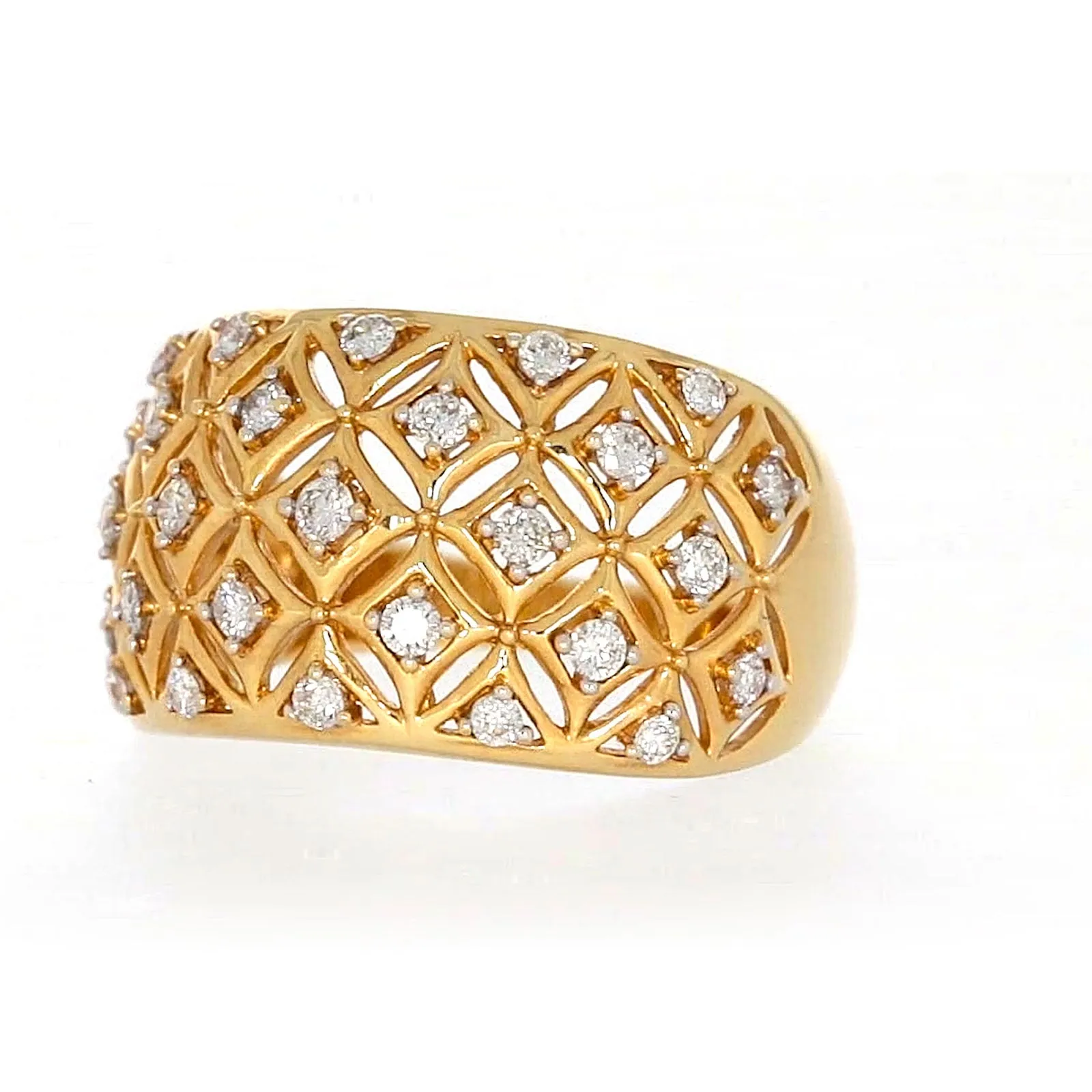 Paris 14ct Yellow Gold Round Brilliant Cut 1/2 CARAT tw of Diamonds Ring