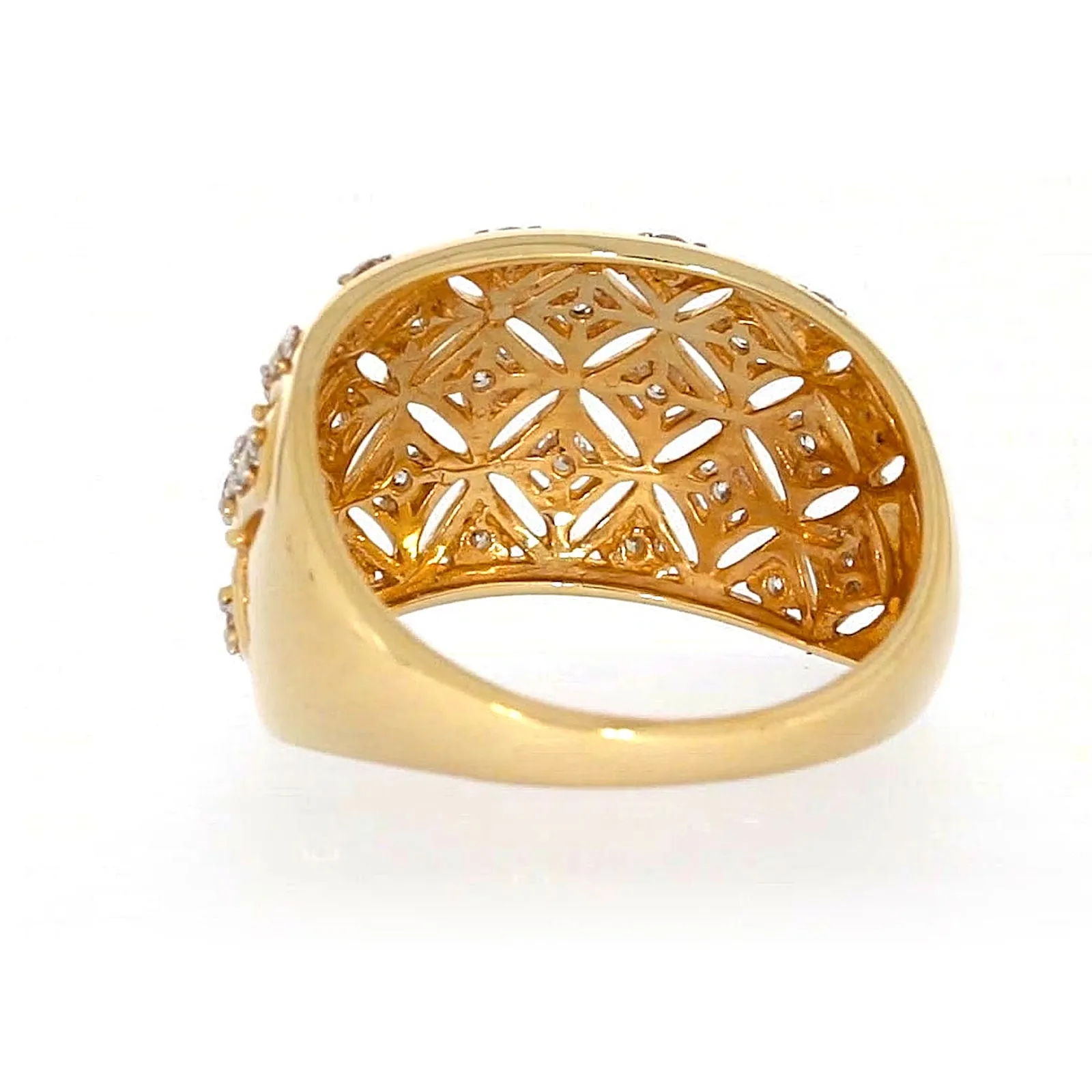Paris 14ct Yellow Gold Round Brilliant Cut 1/2 CARAT tw of Diamonds Ring