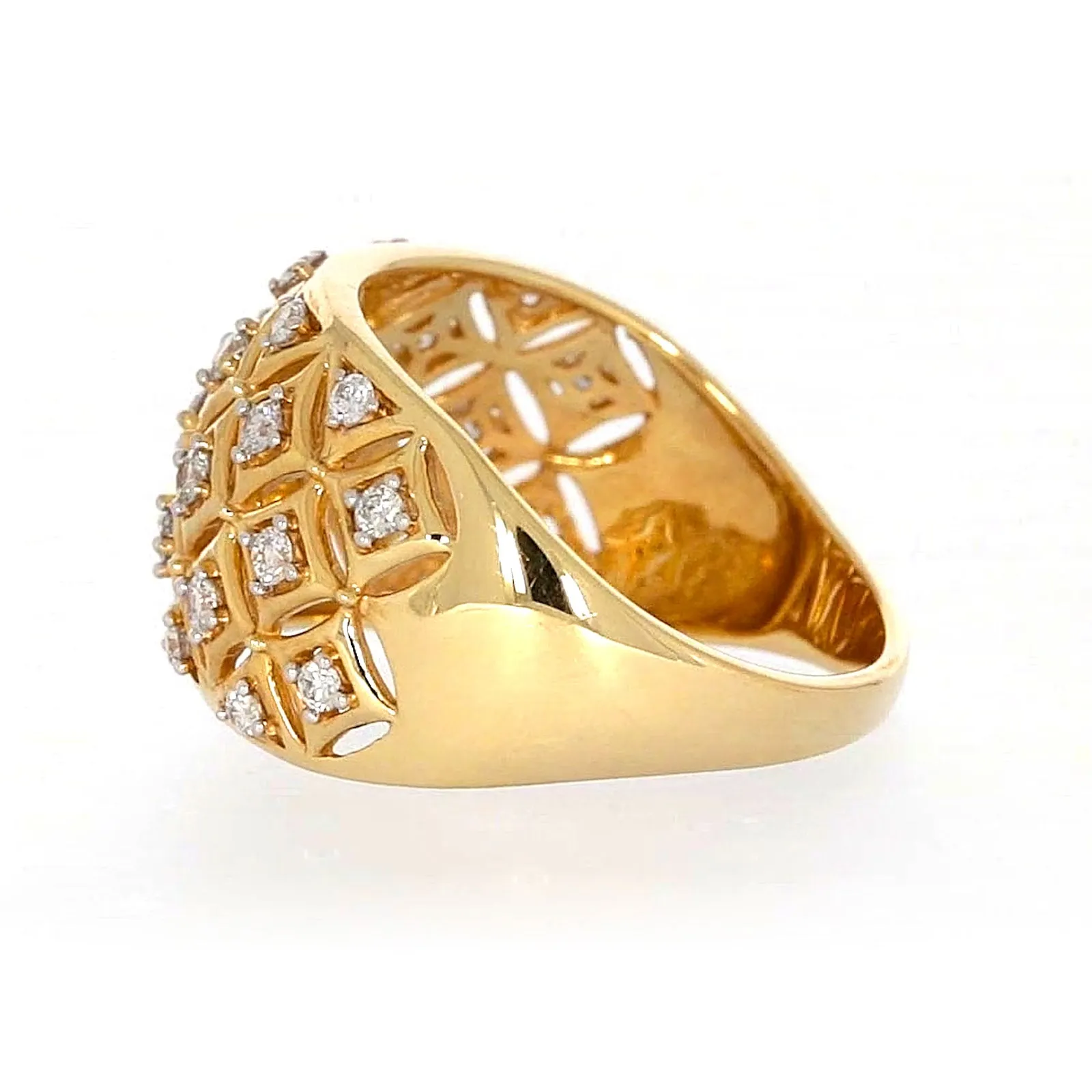 Paris 14ct Yellow Gold Round Brilliant Cut 1/2 CARAT tw of Diamonds Ring