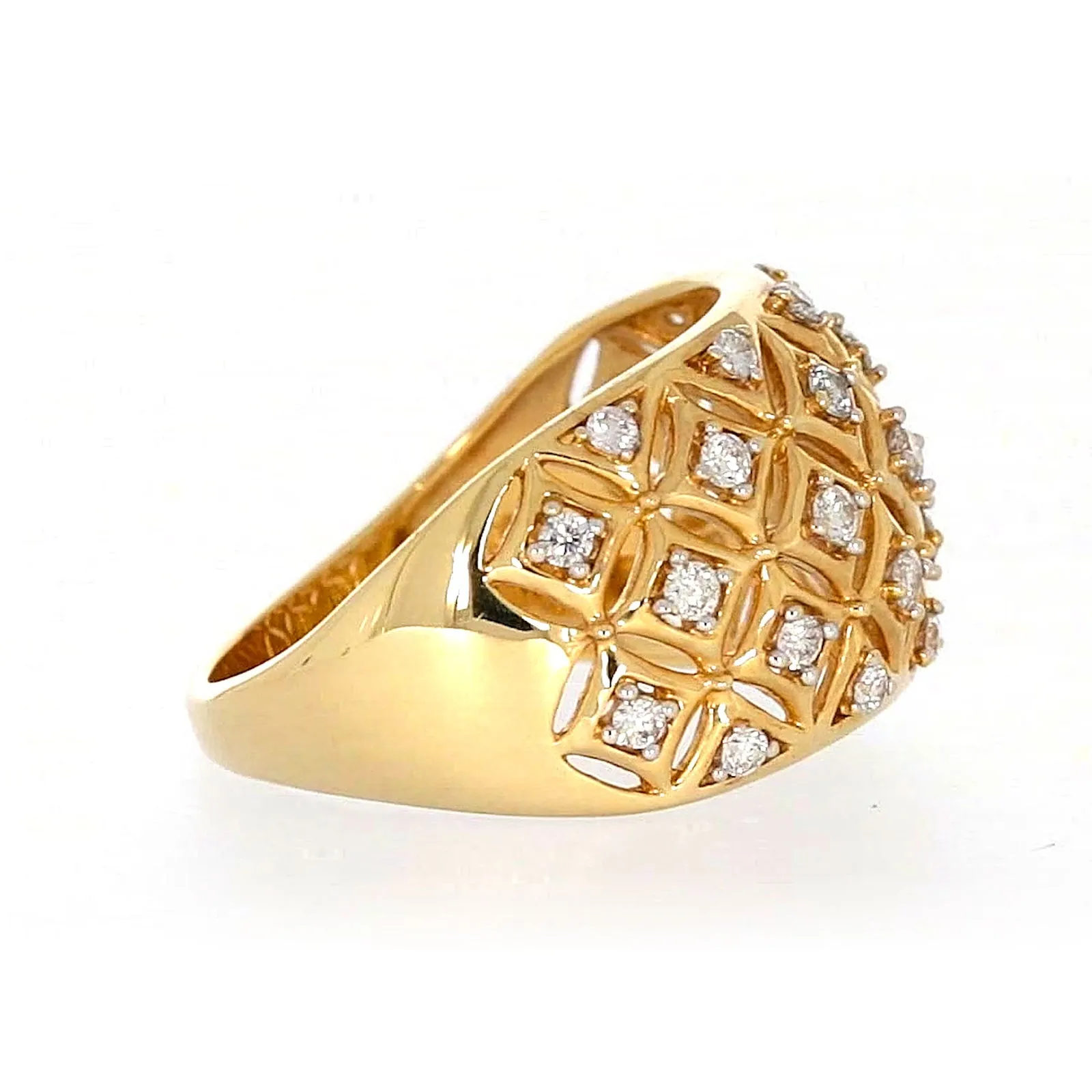 Paris 14ct Yellow Gold Round Brilliant Cut 1/2 CARAT tw of Diamonds Ring