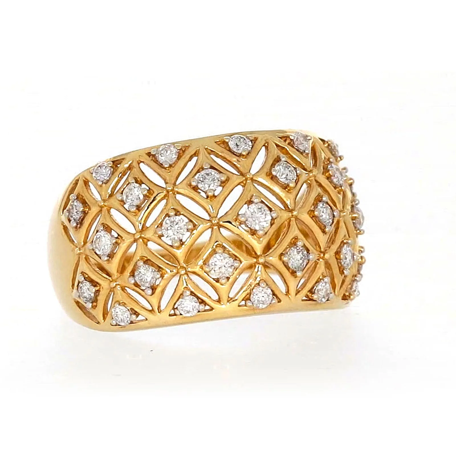 Paris 14ct Yellow Gold Round Brilliant Cut 1/2 CARAT tw of Diamonds Ring