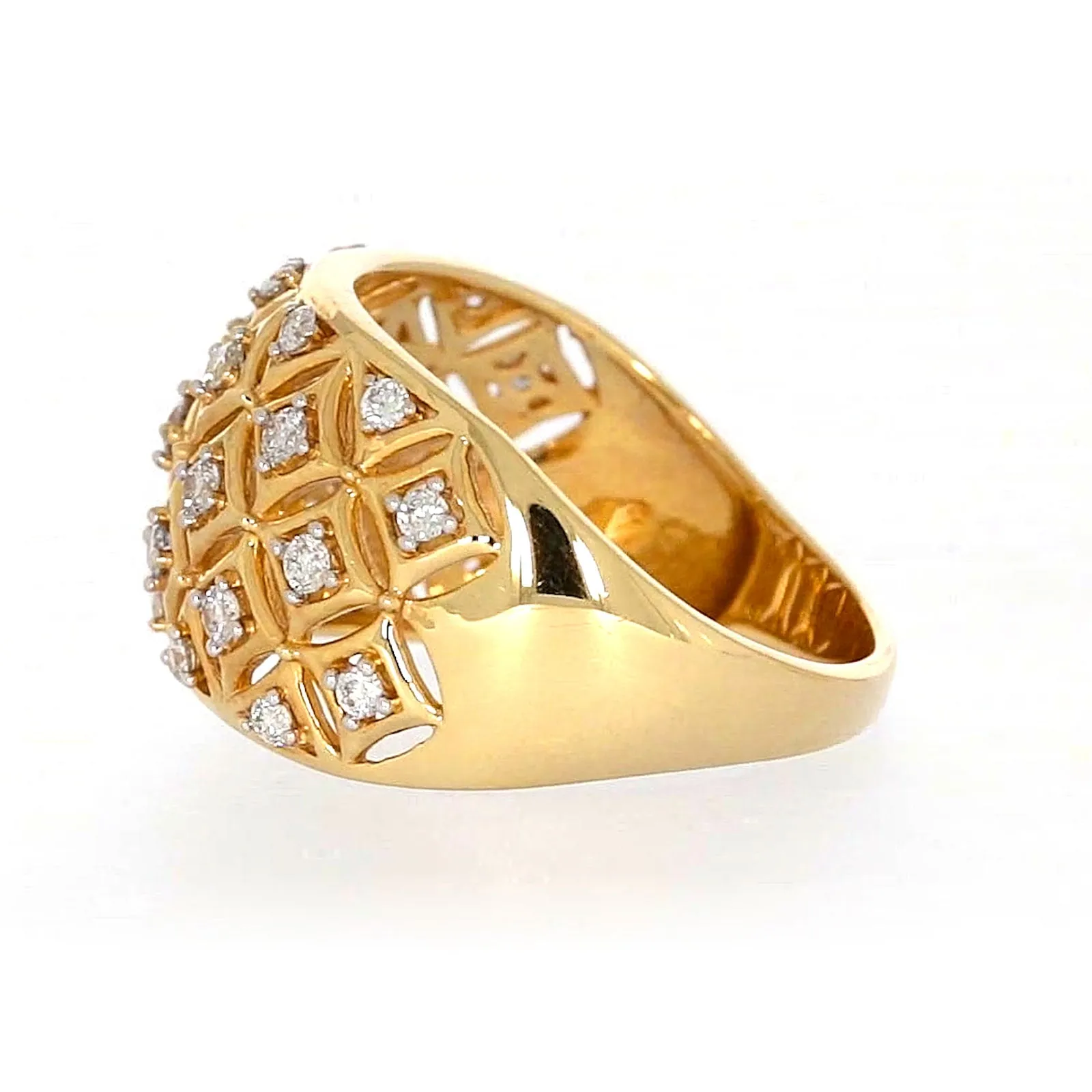 Paris 14ct Yellow Gold Round Brilliant Cut 1/2 CARAT tw of Diamonds Ring