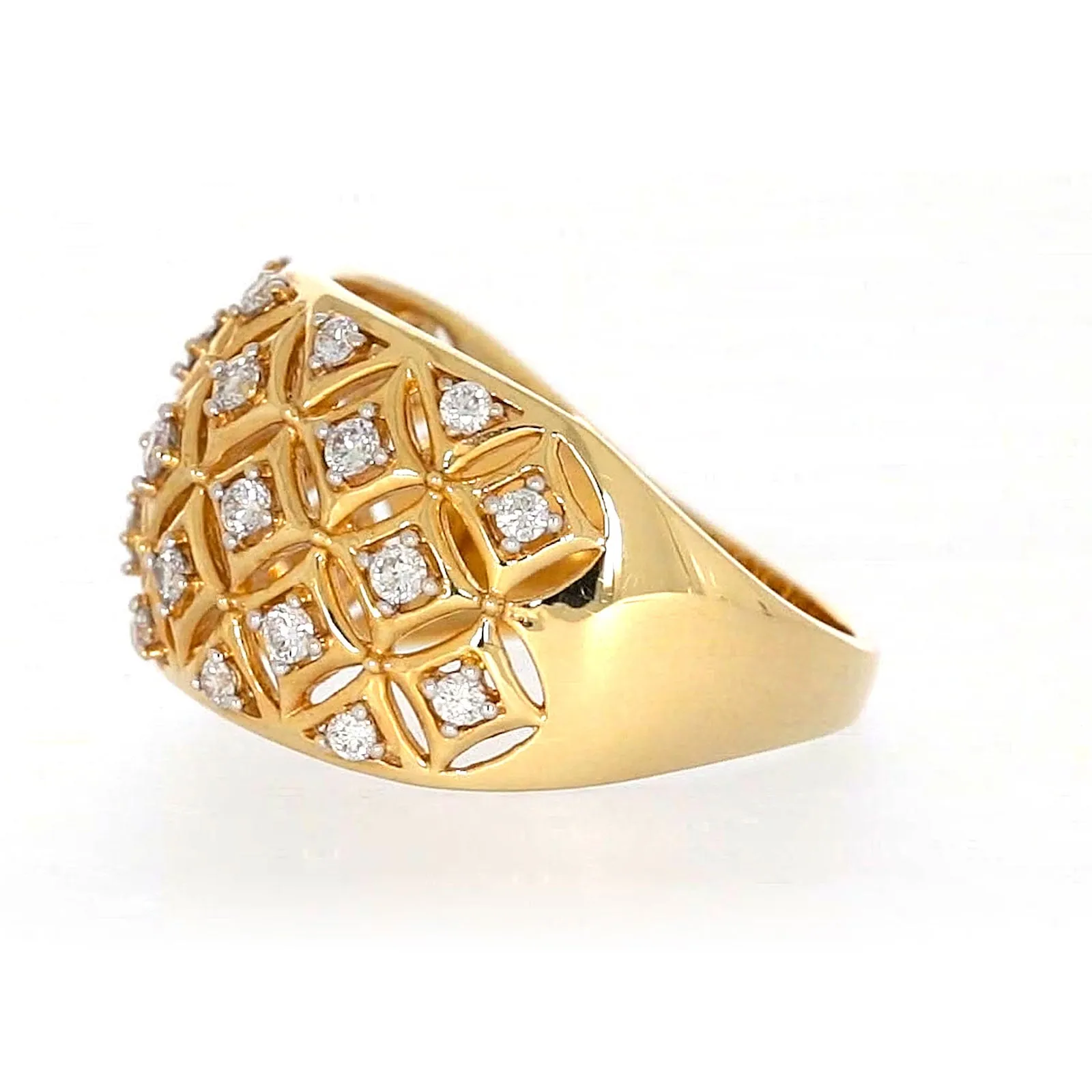 Paris 14ct Yellow Gold Round Brilliant Cut 1/2 CARAT tw of Diamonds Ring