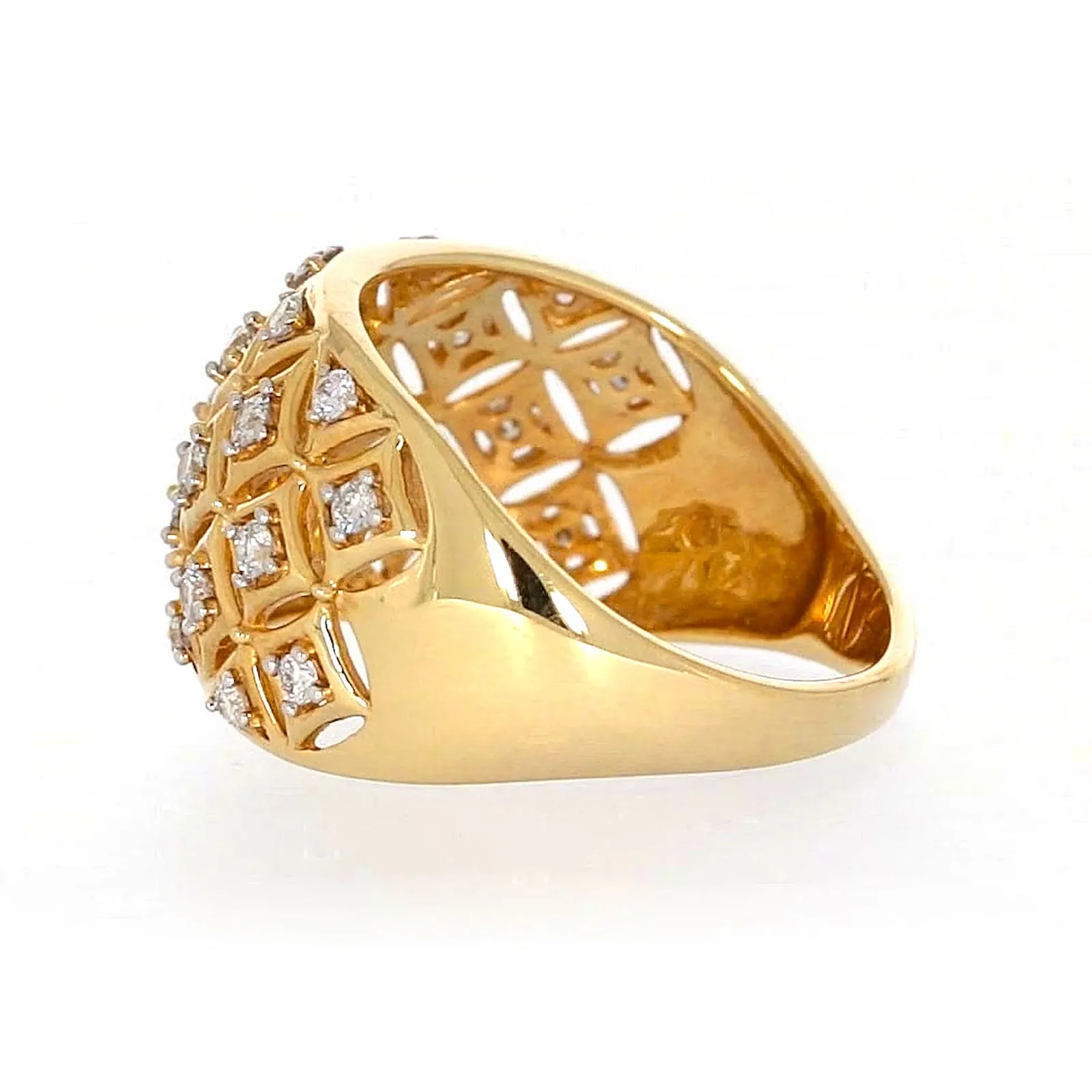Paris 14ct Yellow Gold Round Brilliant Cut 1/2 CARAT tw of Diamonds Ring