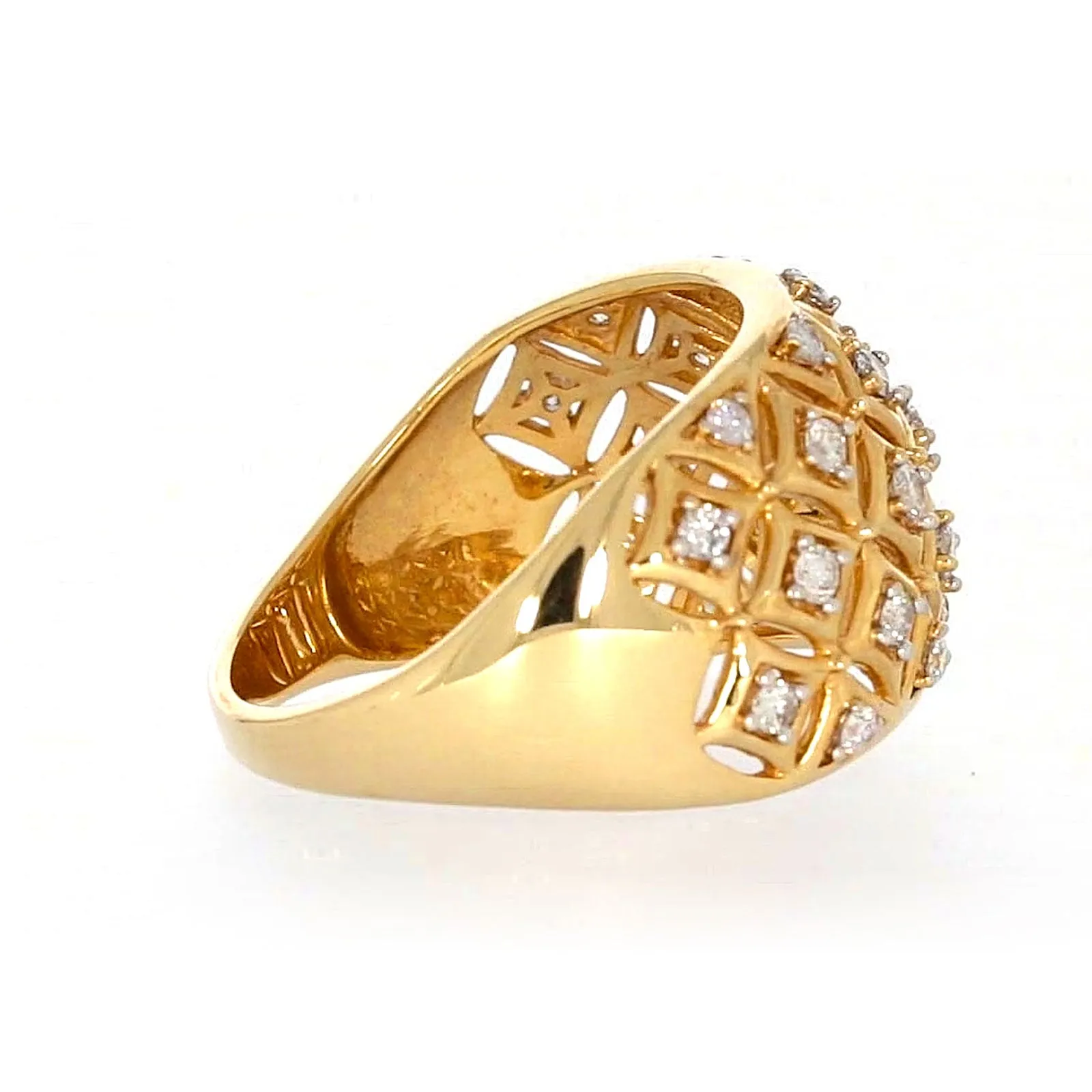 Paris 14ct Yellow Gold Round Brilliant Cut 1/2 CARAT tw of Diamonds Ring