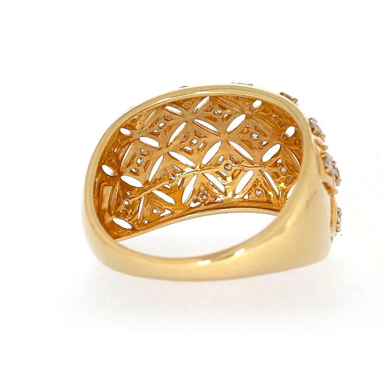 Paris 14ct Yellow Gold Round Brilliant Cut 1/2 CARAT tw of Diamonds Ring