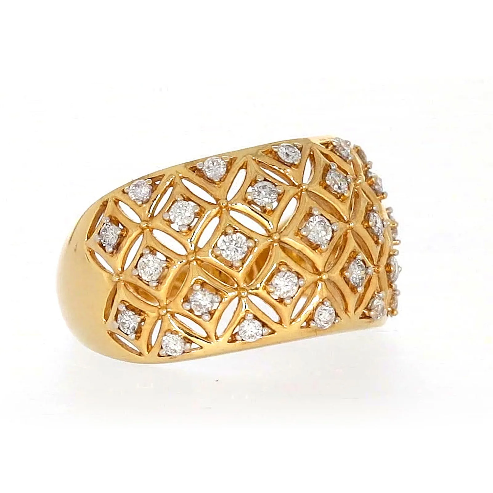 Paris 14ct Yellow Gold Round Brilliant Cut 1/2 CARAT tw of Diamonds Ring