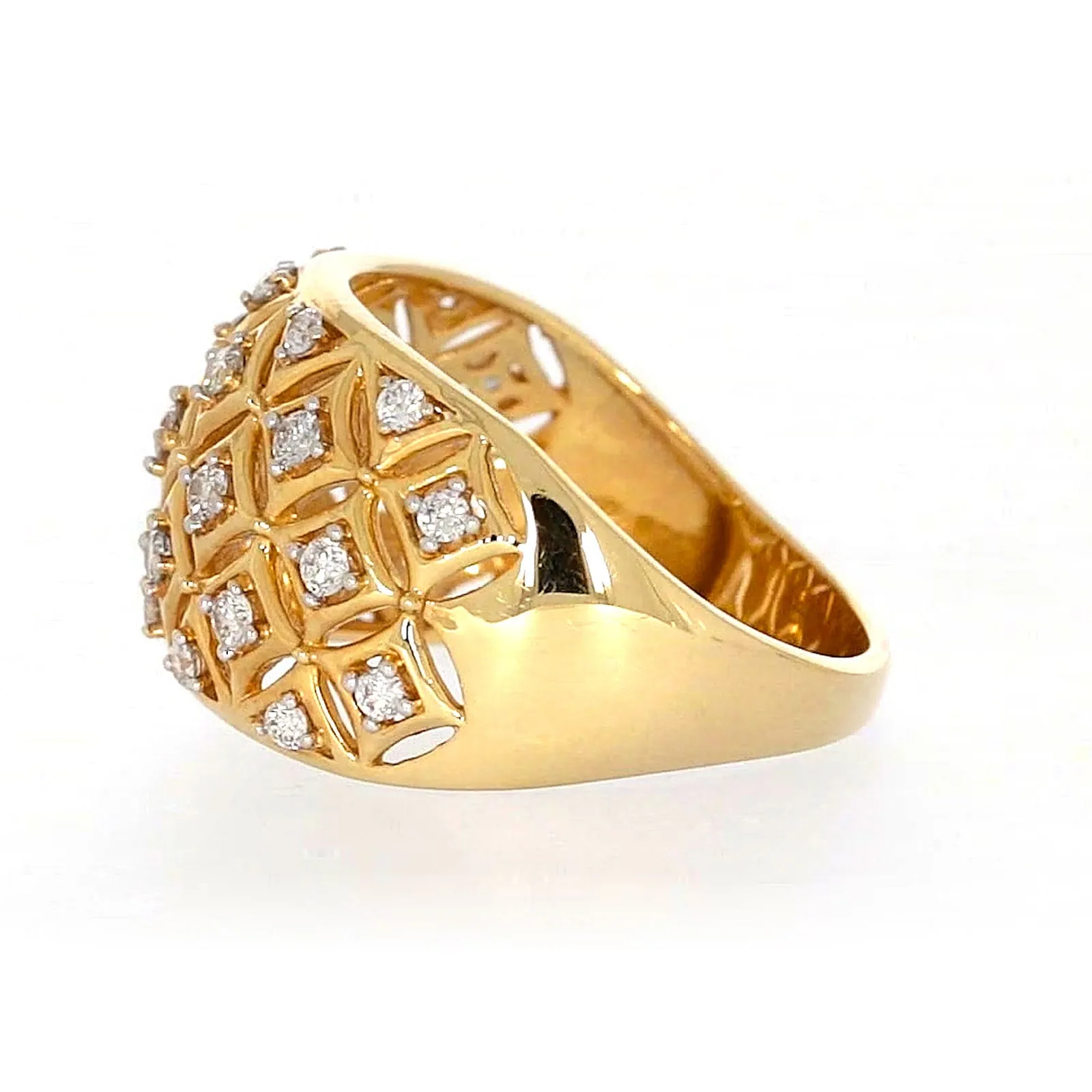 Paris 14ct Yellow Gold Round Brilliant Cut 1/2 CARAT tw of Diamonds Ring