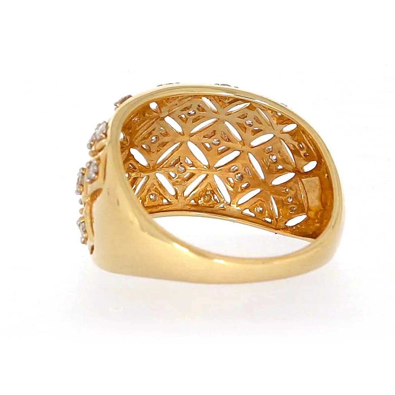 Paris 14ct Yellow Gold Round Brilliant Cut 1/2 CARAT tw of Diamonds Ring