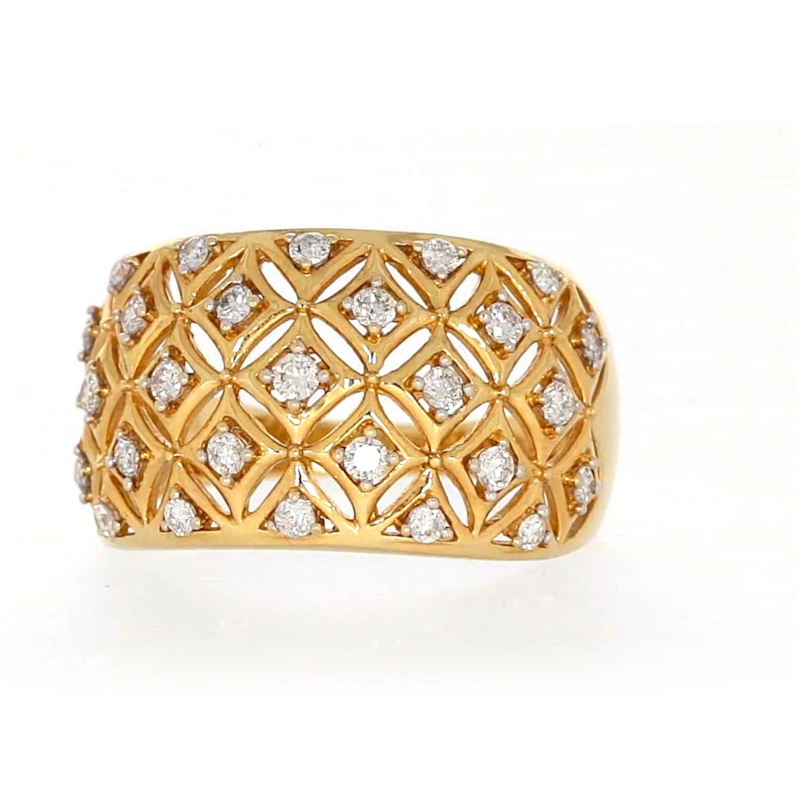 Paris 14ct Yellow Gold Round Brilliant Cut 1/2 CARAT tw of Diamonds Ring