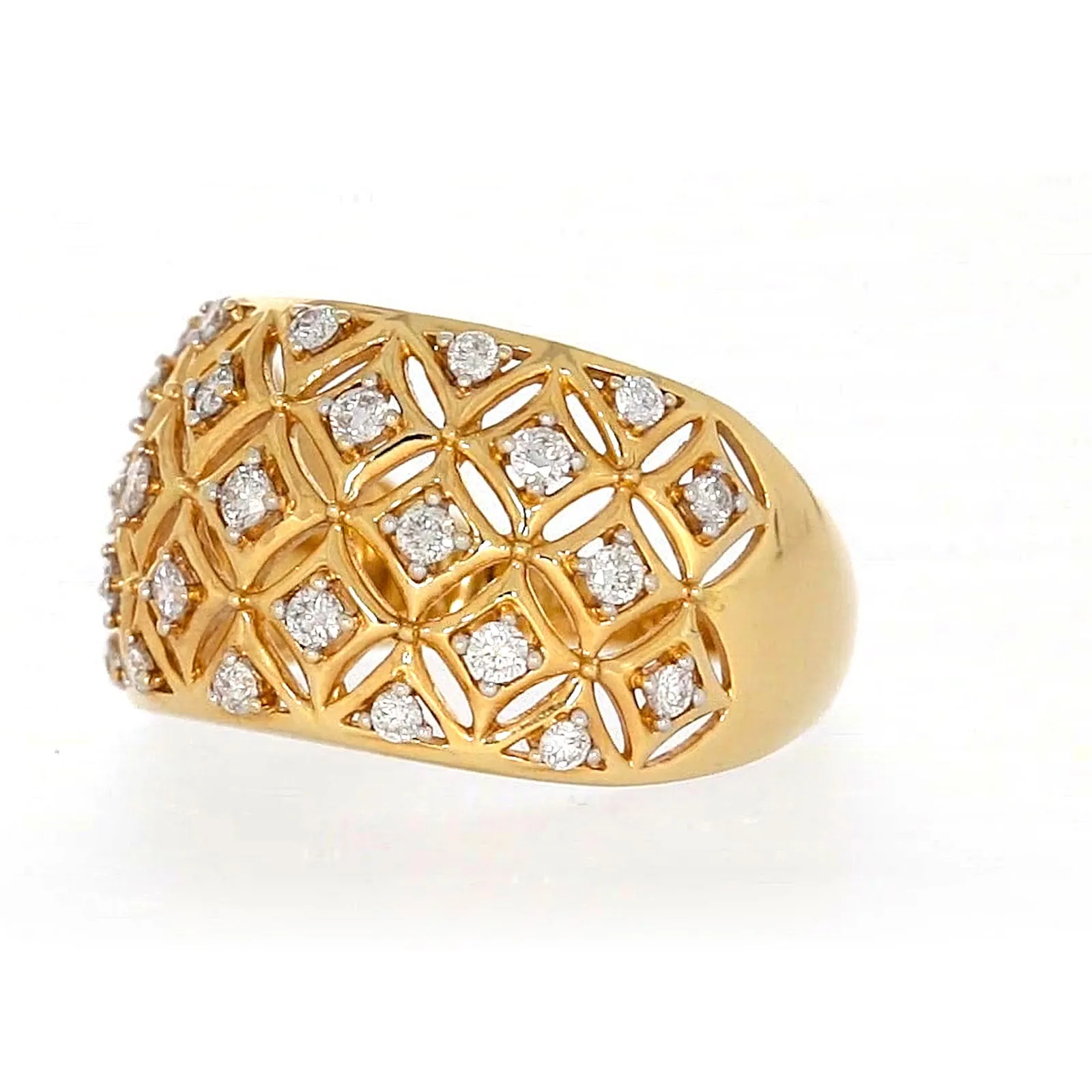 Paris 14ct Yellow Gold Round Brilliant Cut 1/2 CARAT tw of Diamonds Ring