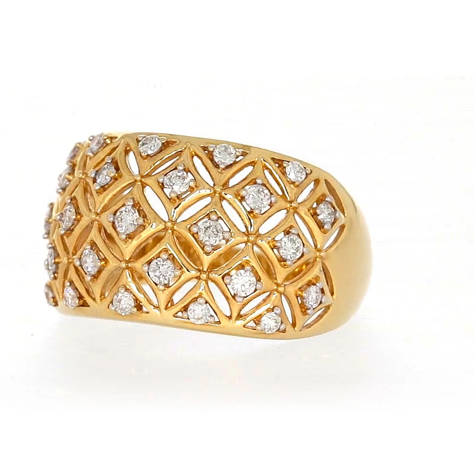 Paris 14ct Yellow Gold Round Brilliant Cut 1/2 CARAT tw of Diamonds Ring