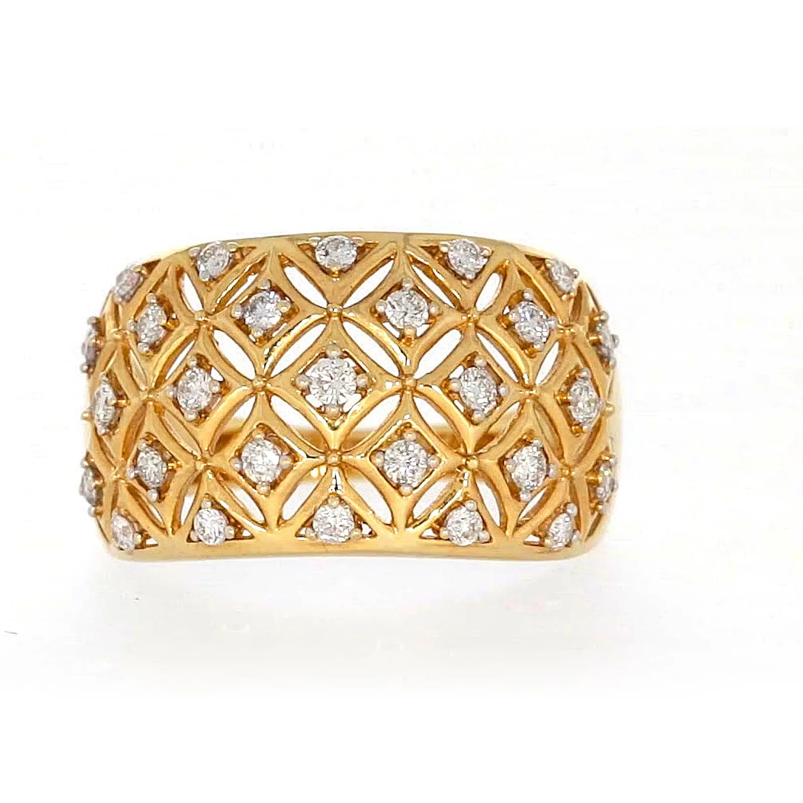 Paris 14ct Yellow Gold Round Brilliant Cut 1/2 CARAT tw of Diamonds Ring