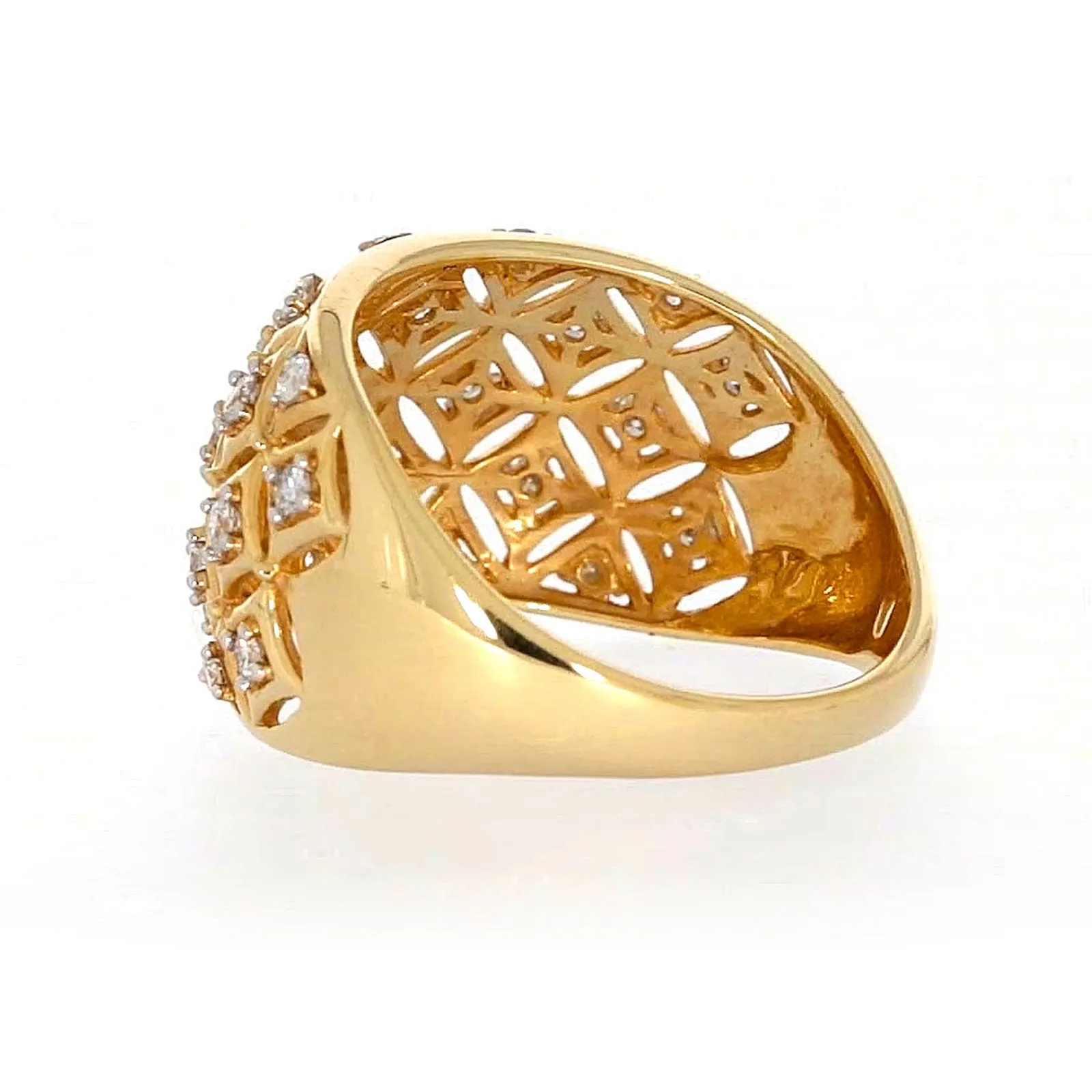 Paris 14ct Yellow Gold Round Brilliant Cut 1/2 CARAT tw of Diamonds Ring