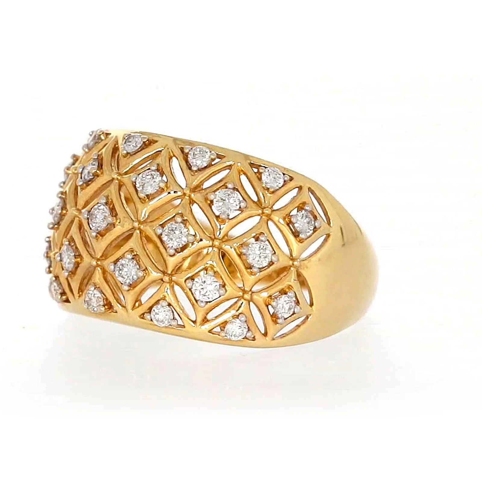 Paris 14ct Yellow Gold Round Brilliant Cut 1/2 CARAT tw of Diamonds Ring