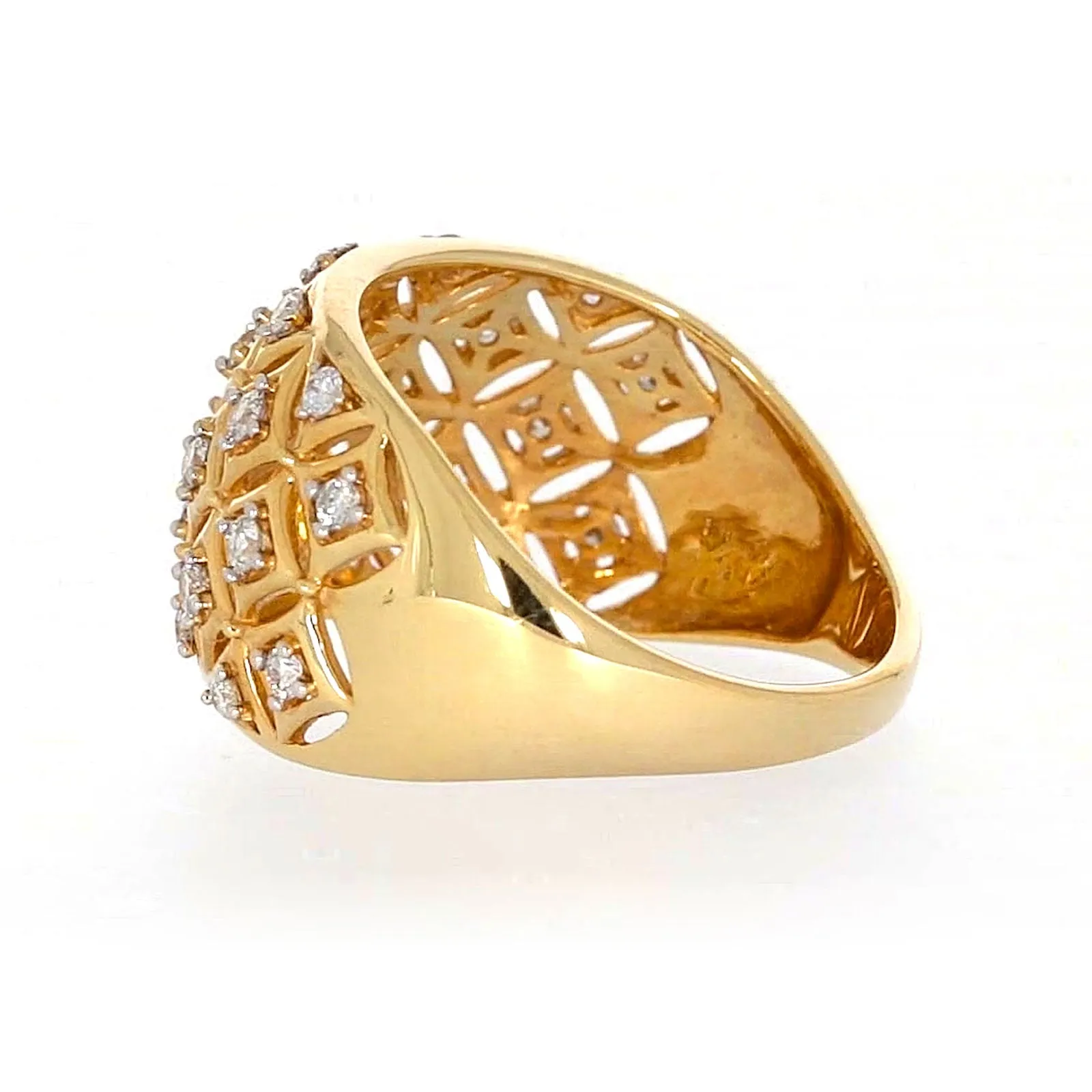 Paris 14ct Yellow Gold Round Brilliant Cut 1/2 CARAT tw of Diamonds Ring