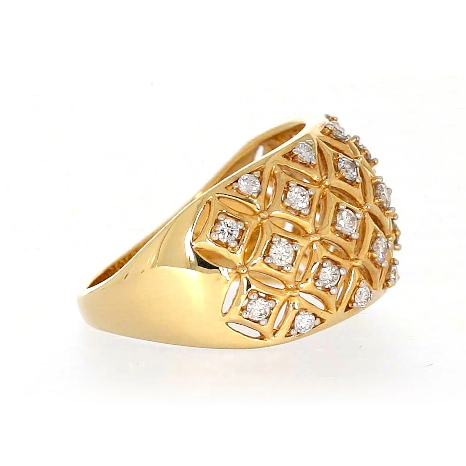 Paris 14ct Yellow Gold Round Brilliant Cut 1/2 CARAT tw of Diamonds Ring