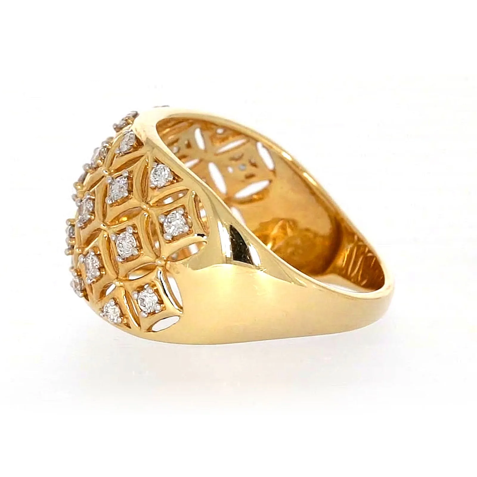 Paris 14ct Yellow Gold Round Brilliant Cut 1/2 CARAT tw of Diamonds Ring