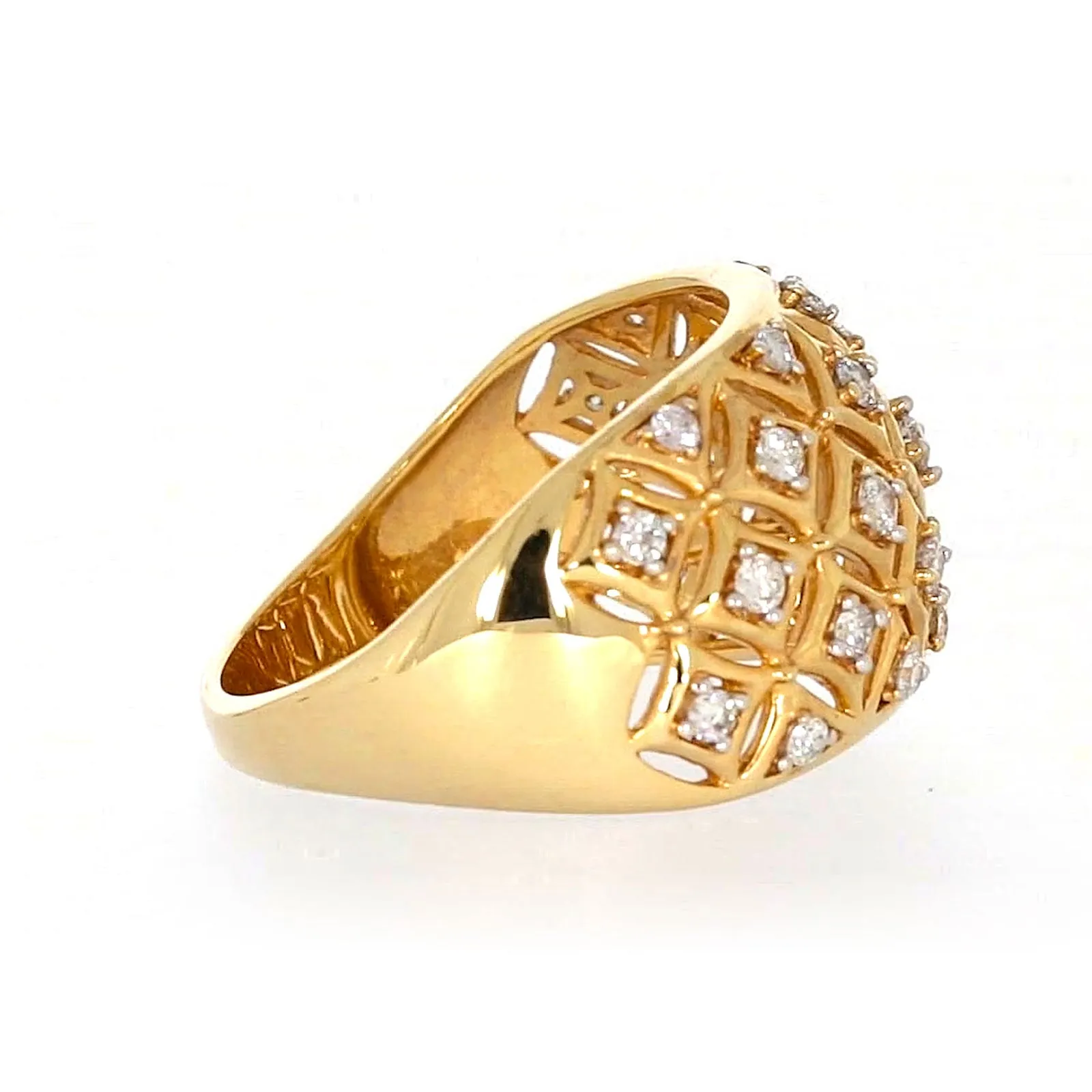 Paris 14ct Yellow Gold Round Brilliant Cut 1/2 CARAT tw of Diamonds Ring