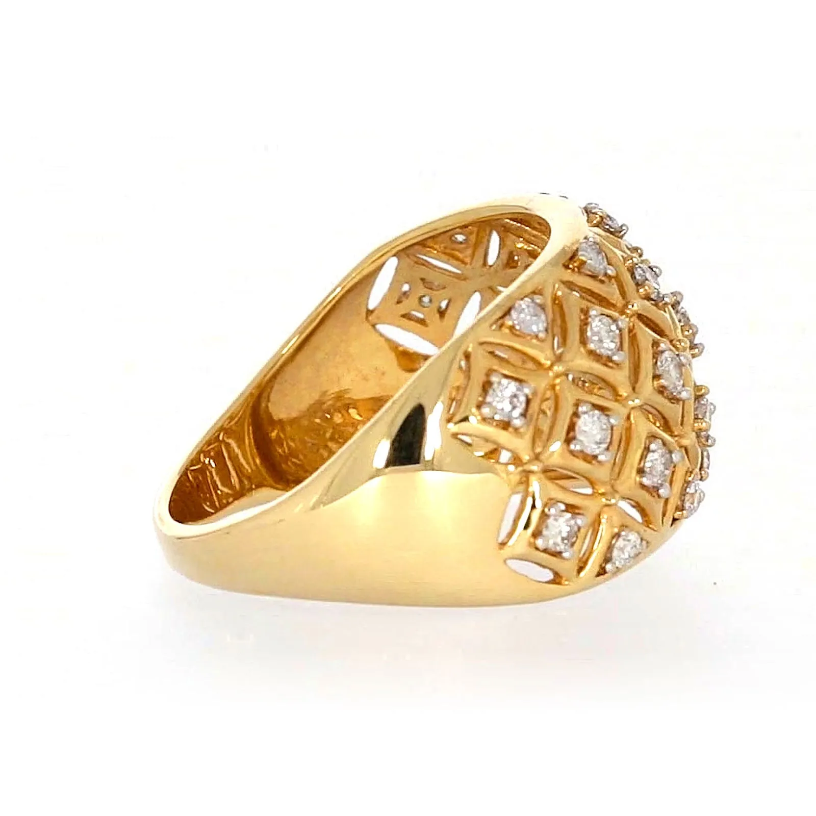 Paris 14ct Yellow Gold Round Brilliant Cut 1/2 CARAT tw of Diamonds Ring