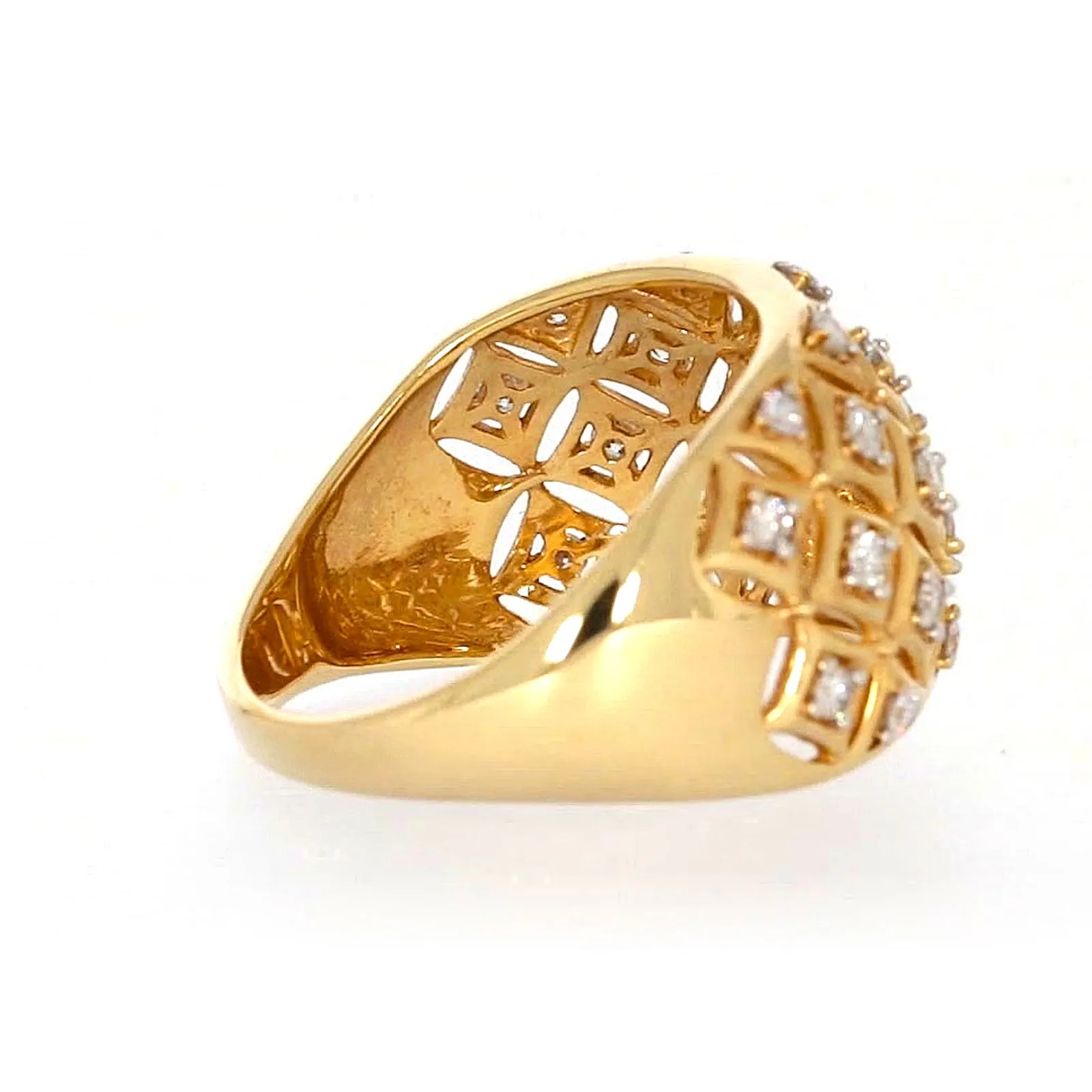 Paris 14ct Yellow Gold Round Brilliant Cut 1/2 CARAT tw of Diamonds Ring
