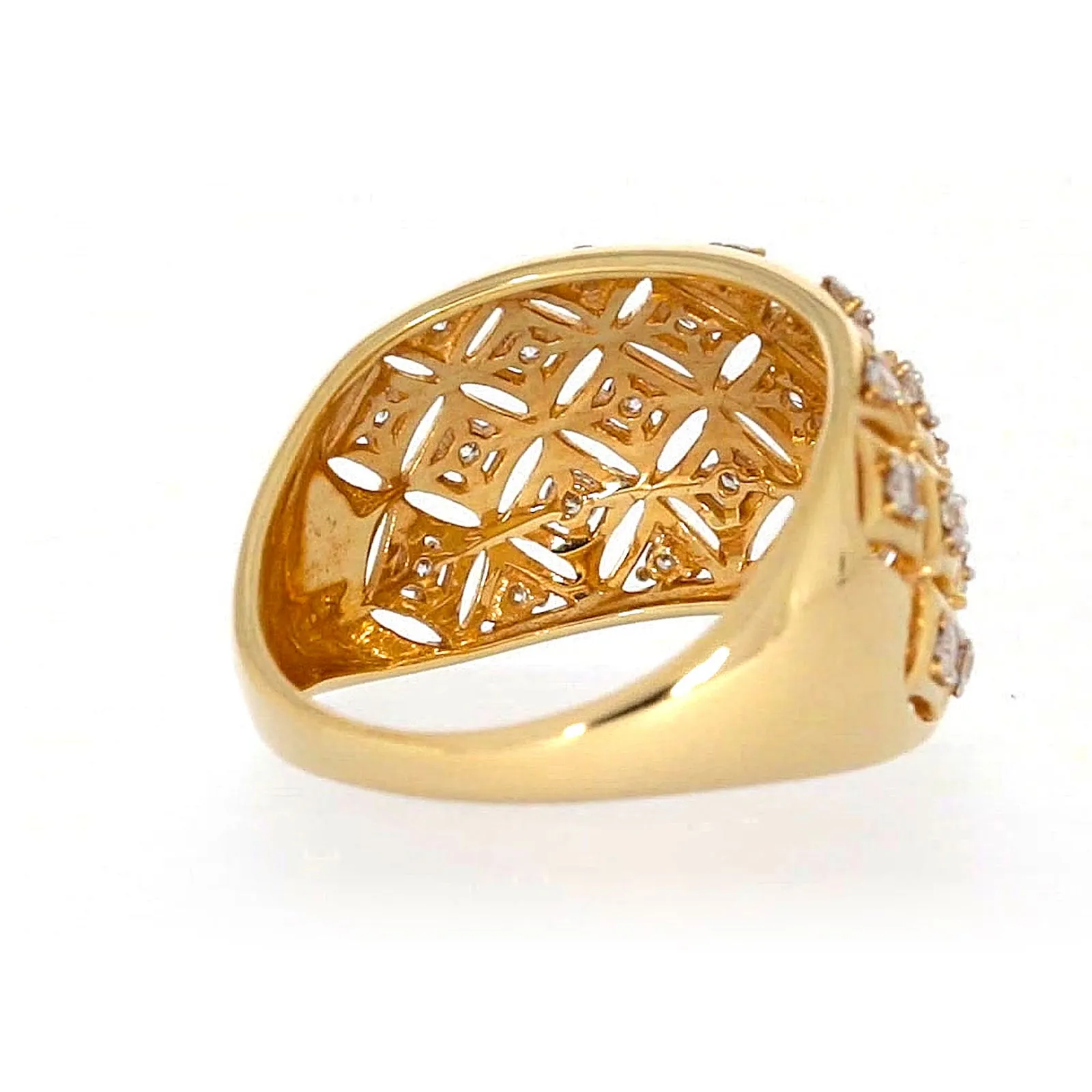 Paris 14ct Yellow Gold Round Brilliant Cut 1/2 CARAT tw of Diamonds Ring