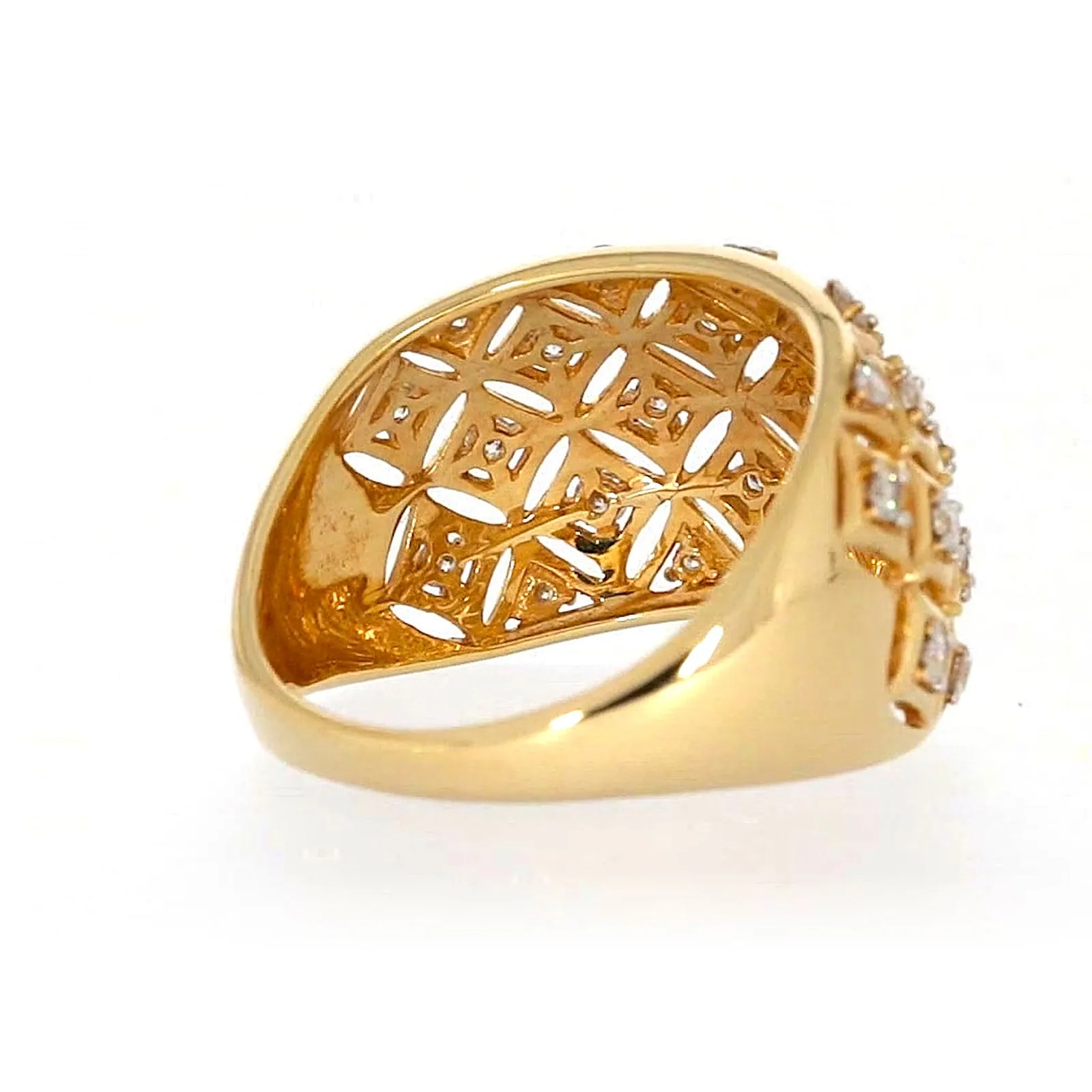 Paris 14ct Yellow Gold Round Brilliant Cut 1/2 CARAT tw of Diamonds Ring