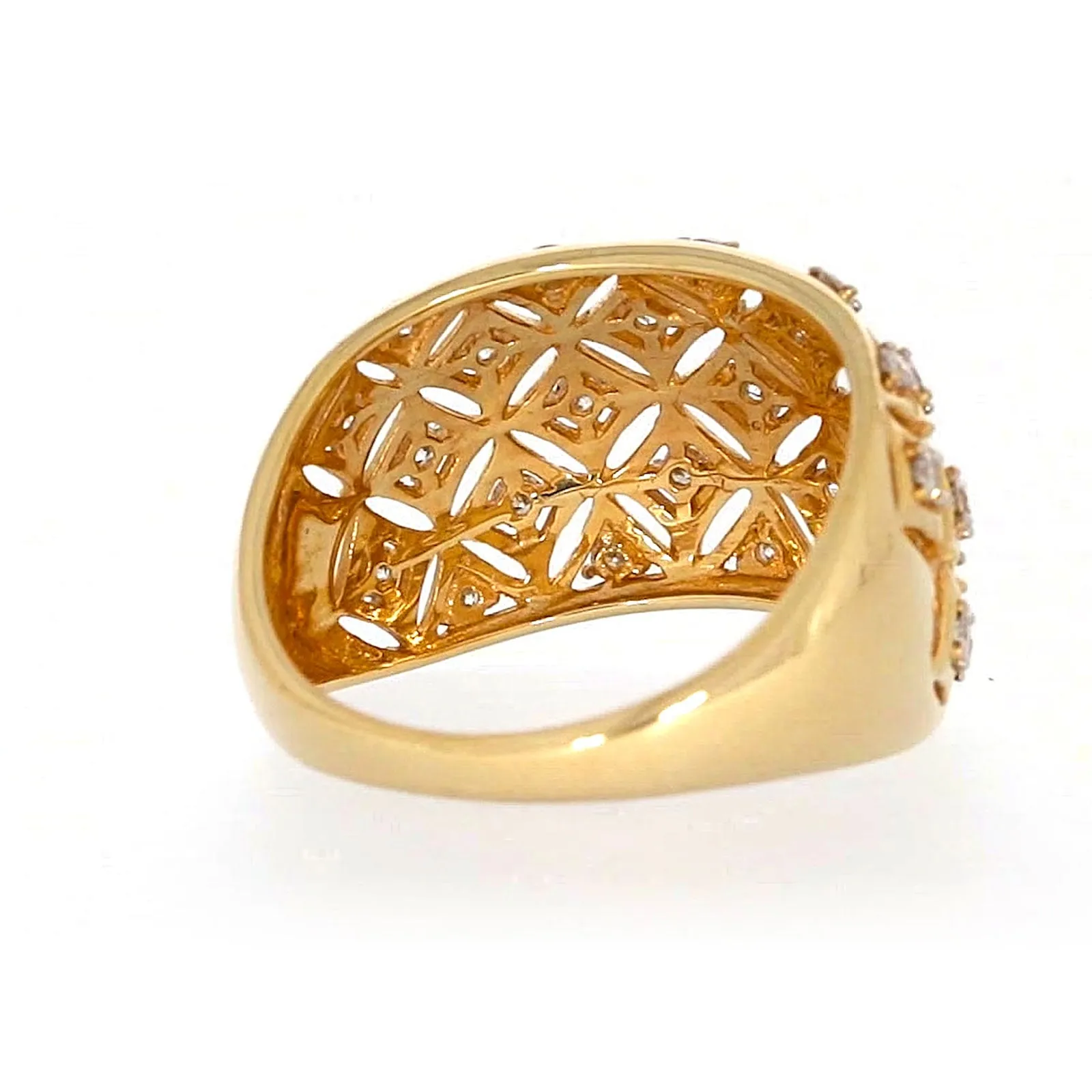 Paris 14ct Yellow Gold Round Brilliant Cut 1/2 CARAT tw of Diamonds Ring