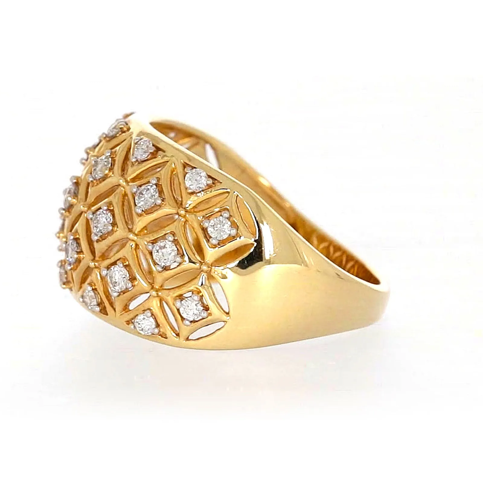 Paris 14ct Yellow Gold Round Brilliant Cut 1/2 CARAT tw of Diamonds Ring