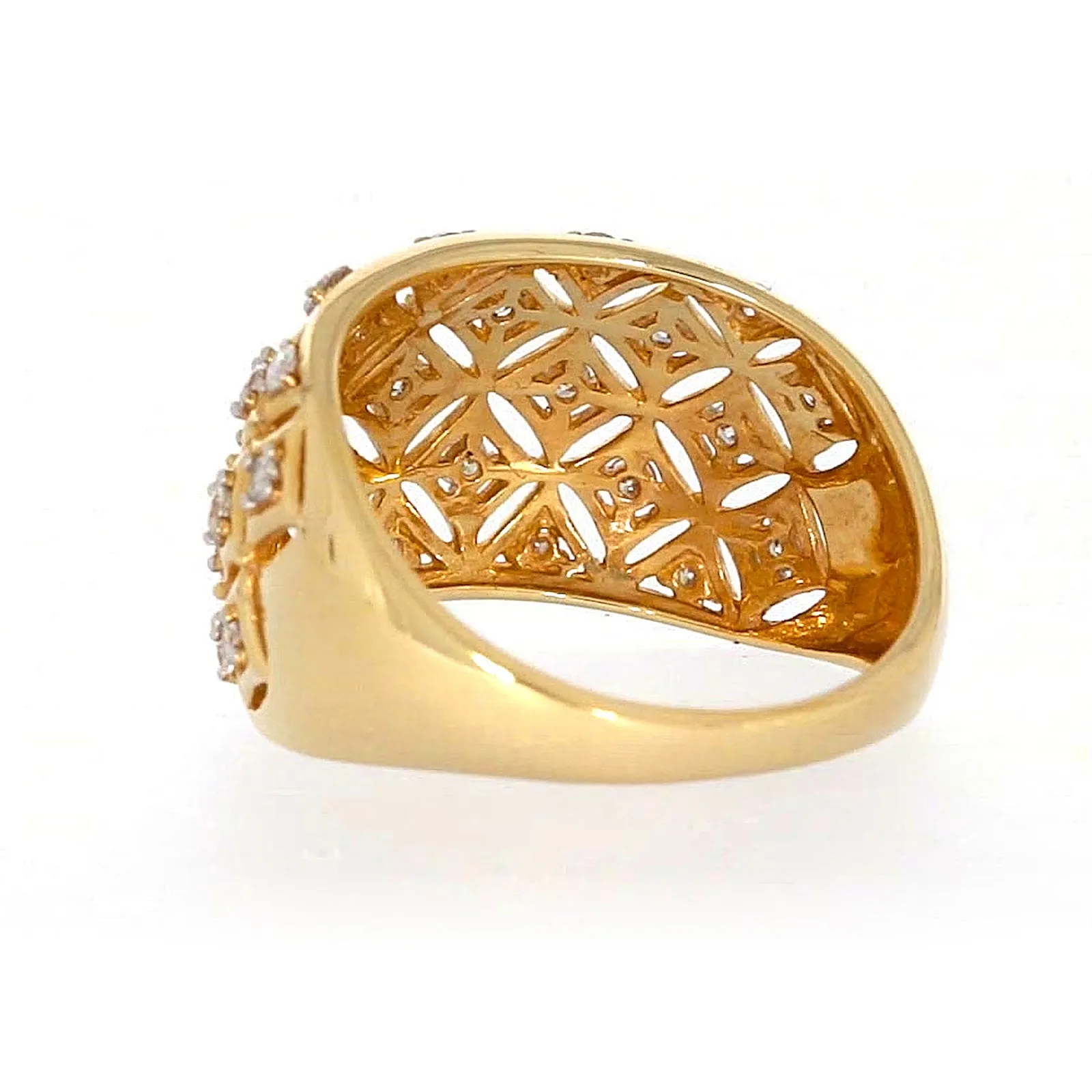 Paris 14ct Yellow Gold Round Brilliant Cut 1/2 CARAT tw of Diamonds Ring