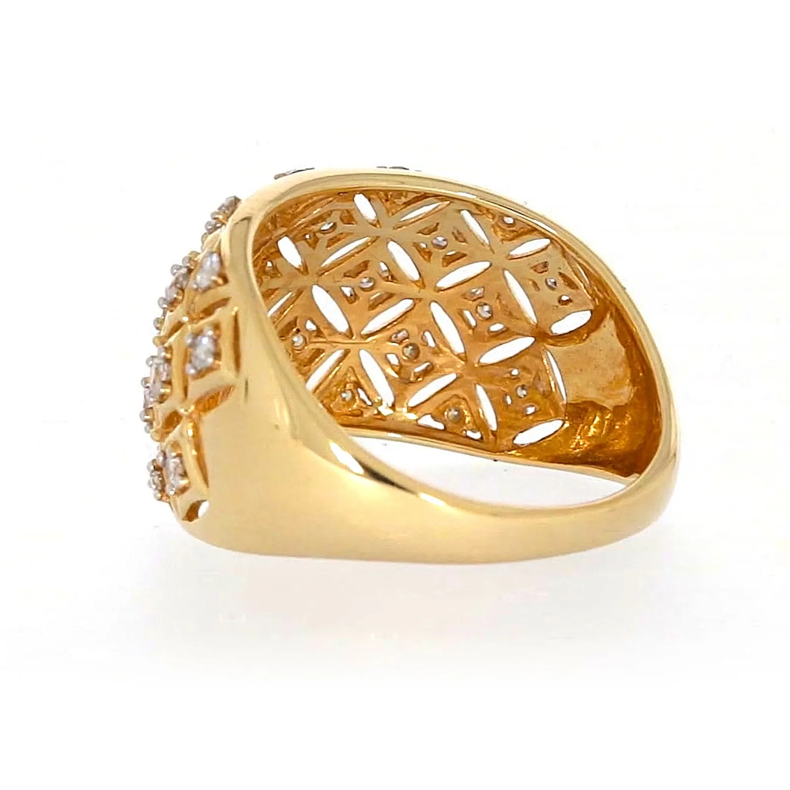 Paris 14ct Yellow Gold Round Brilliant Cut 1/2 CARAT tw of Diamonds Ring